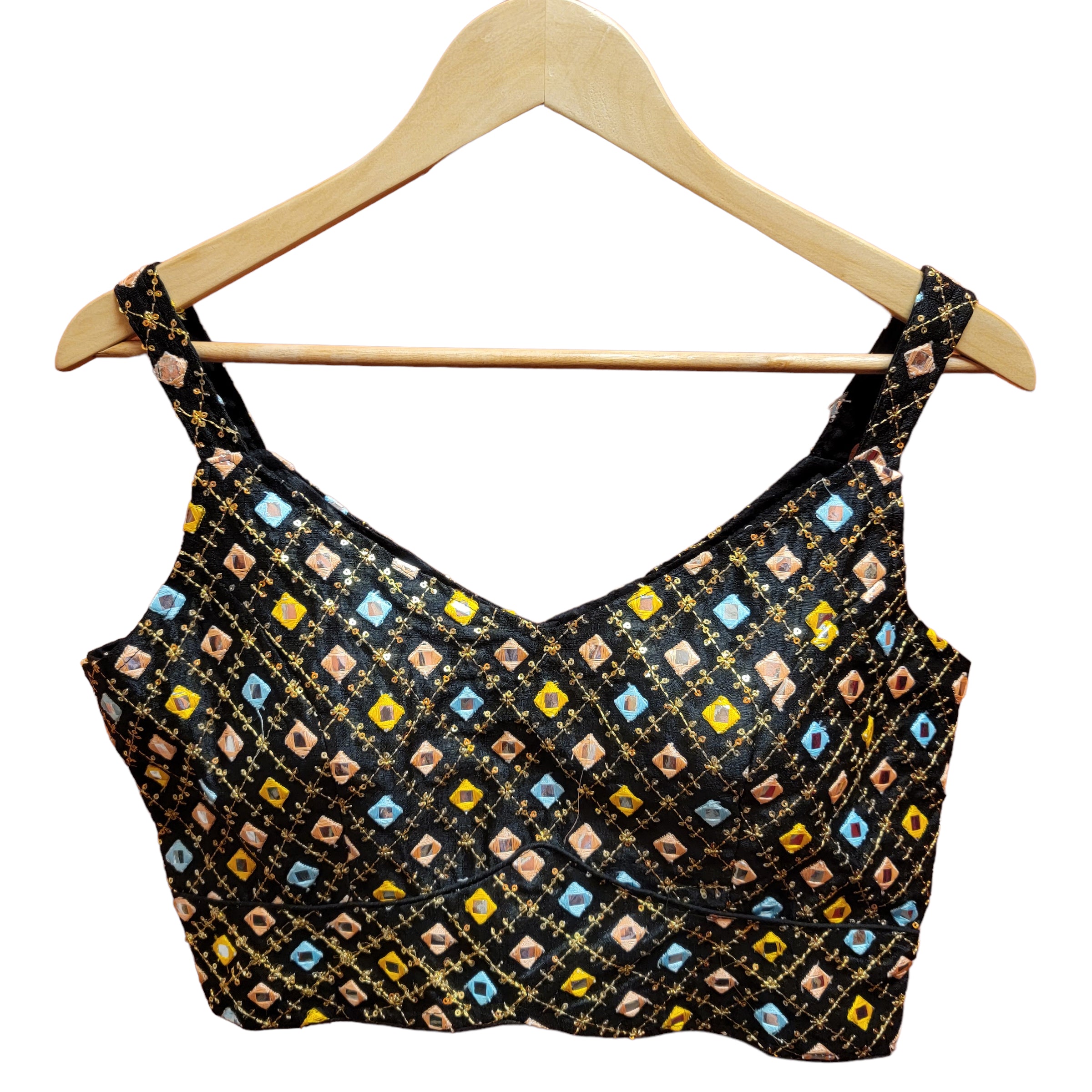 Mirrored Choli Blouse- Many Colors - Vintage India NYC