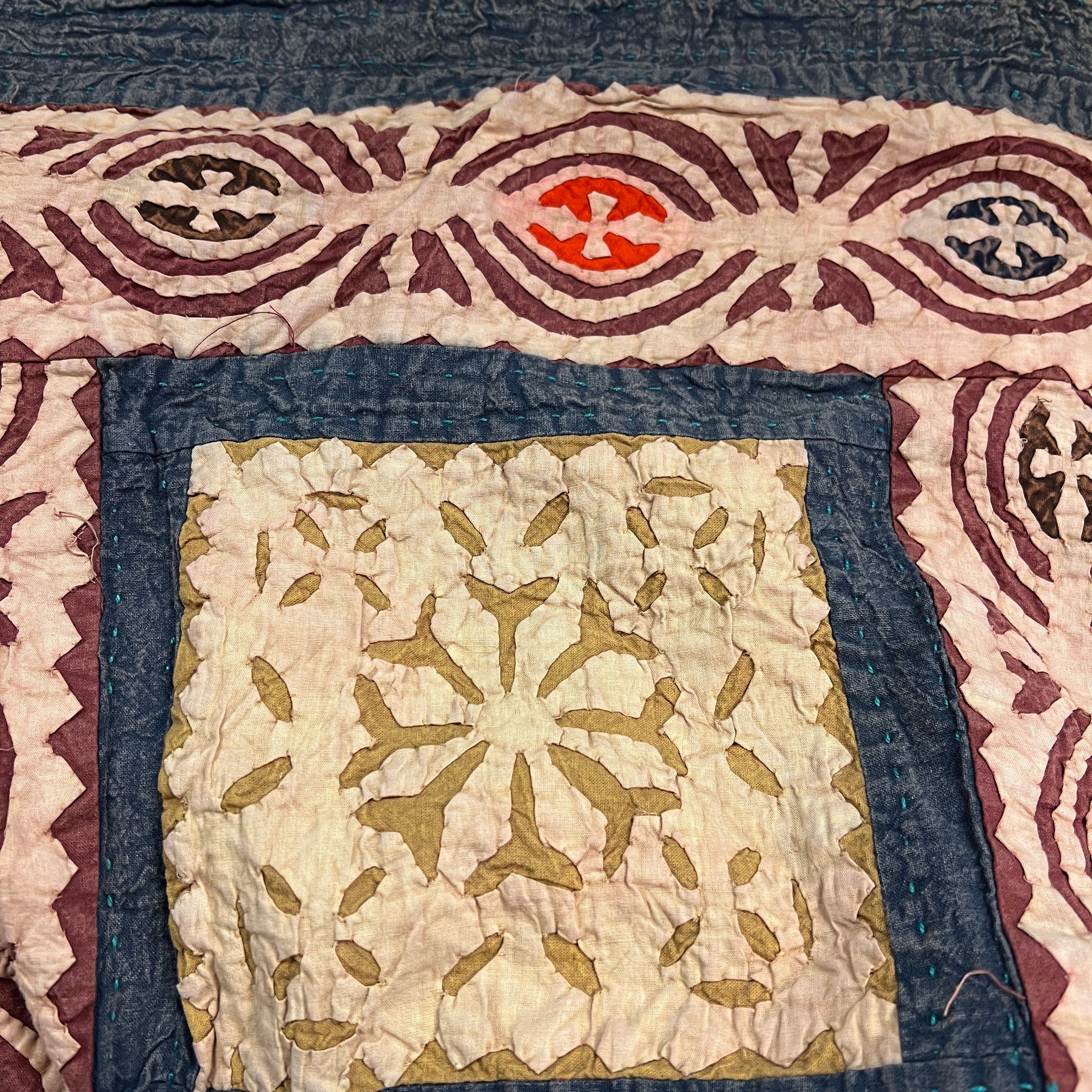 Hand made Cutwork Bedcover 2 - Vintage India NYC
