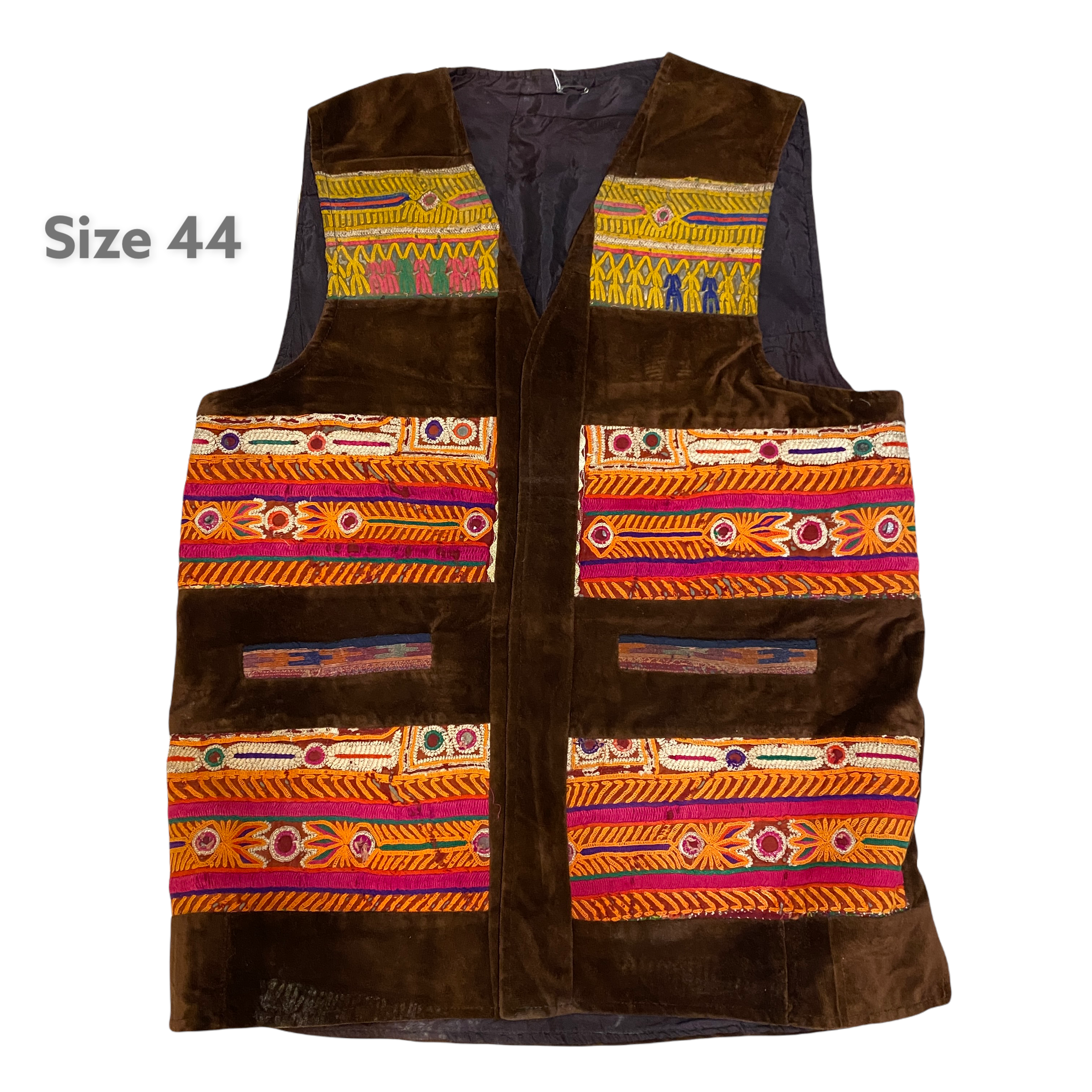 DB Afghani Velvet Smoking Vest - Vintage India NYC