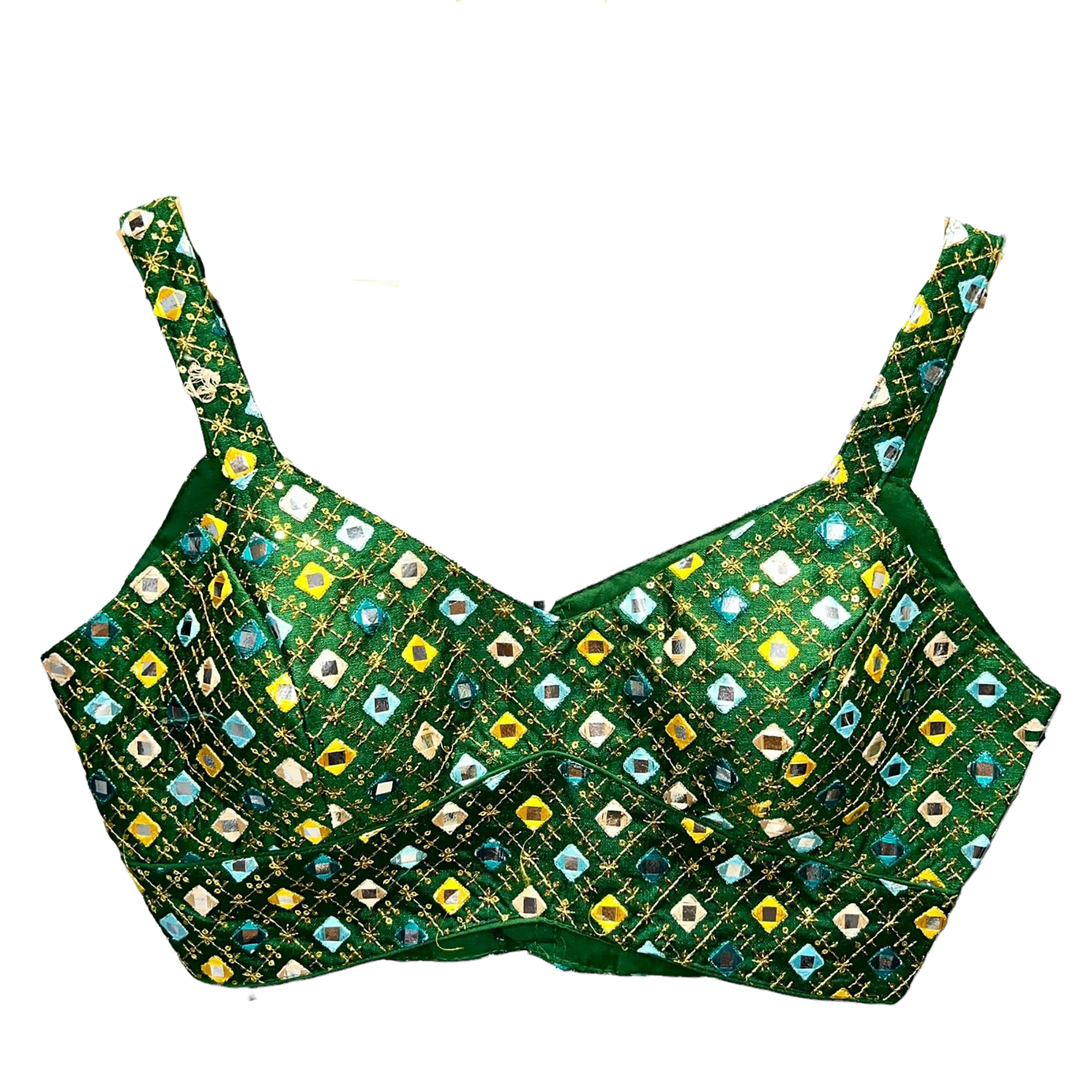 Mirrored Choli Blouse- Many Colors - Vintage India NYC