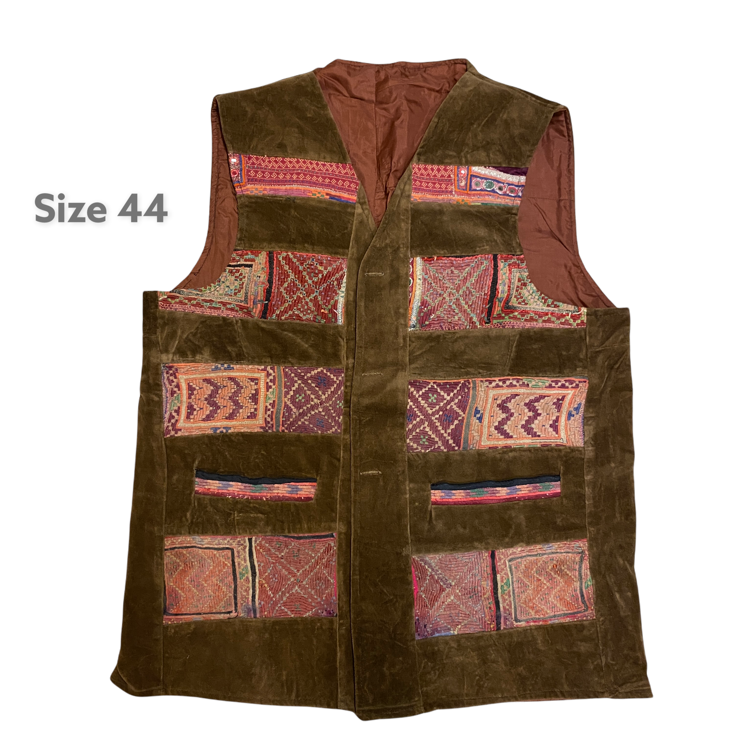 DB Afghani Velvet Smoking Vest - Vintage India NYC