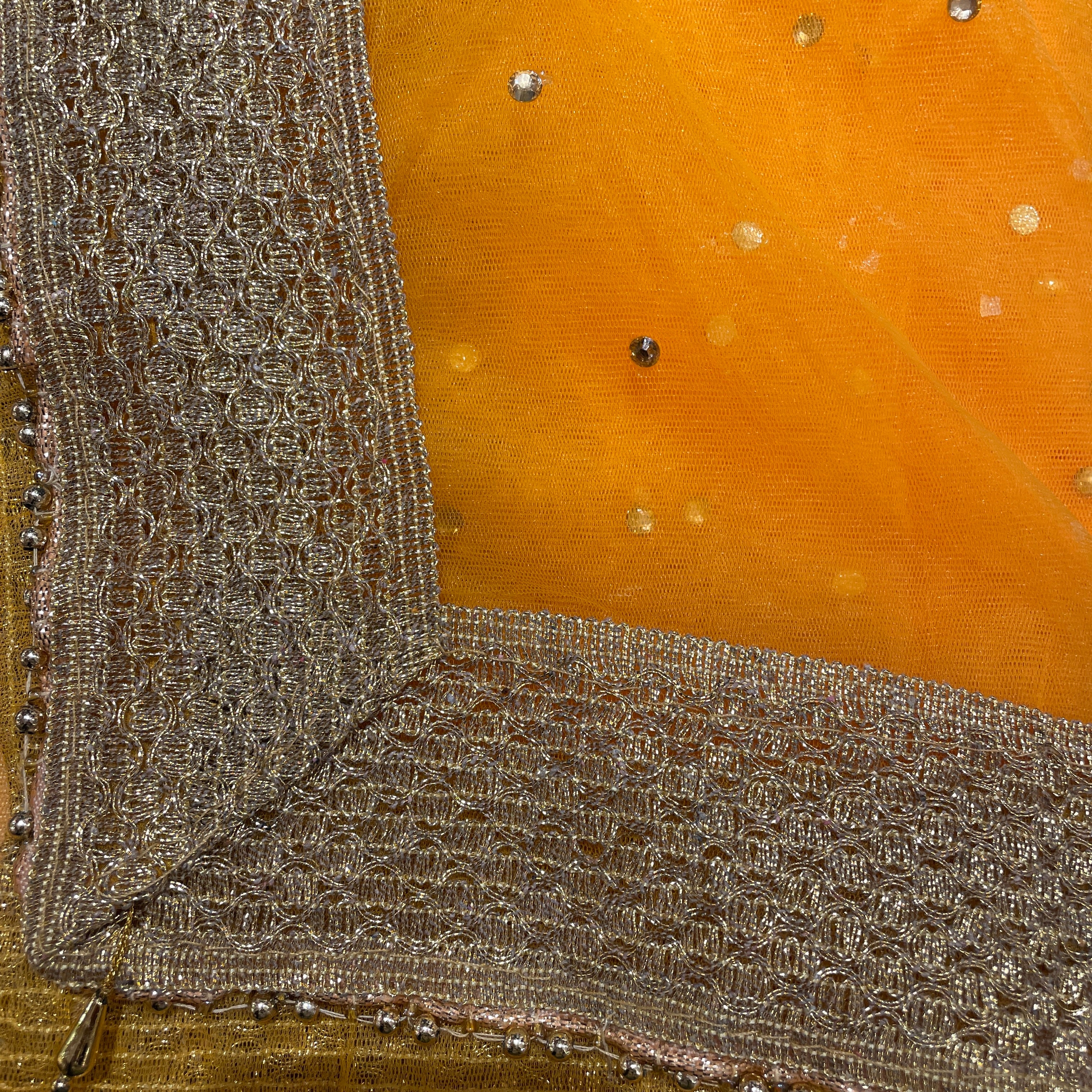 DT Stonework Dupatta - Vintage India NYC