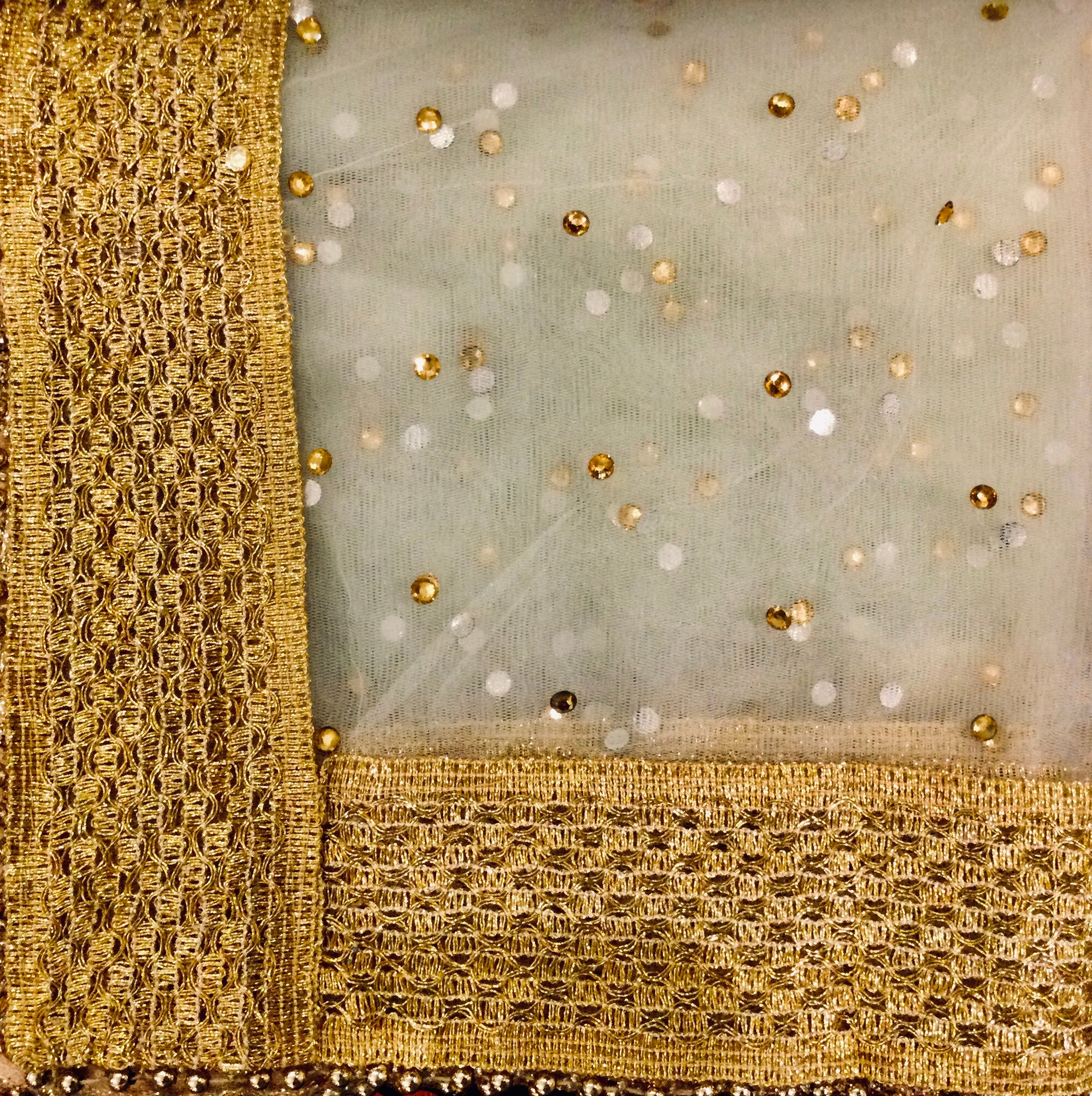 DT Stonework Dupatta - Vintage India NYC