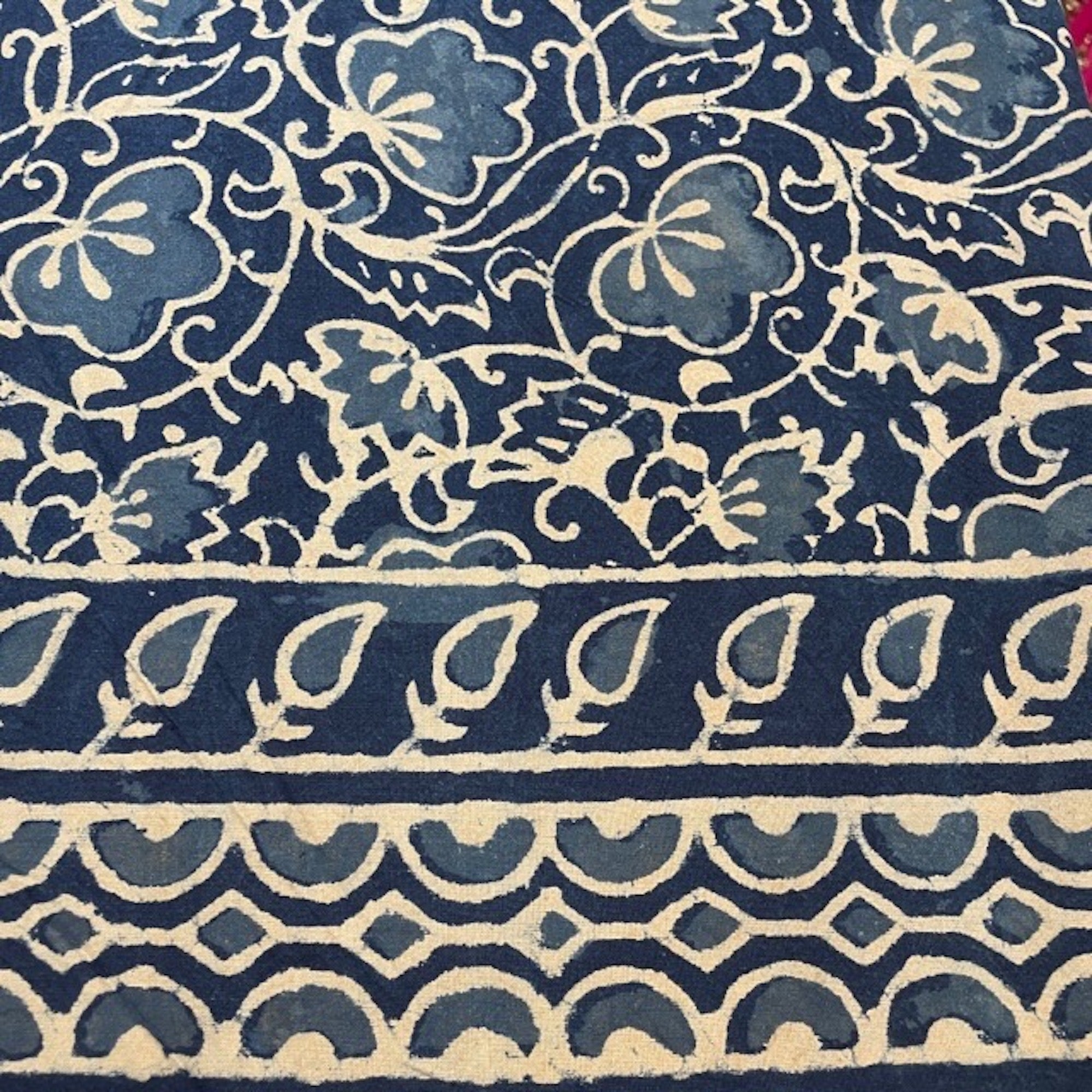 Queen Indigo Block Print Bedcover Collection - Vintage India NYC