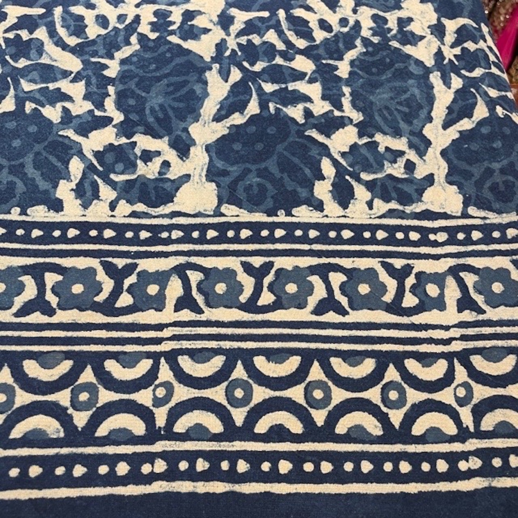 Queen Indigo Block Print Bedcover Collection - Vintage India NYC