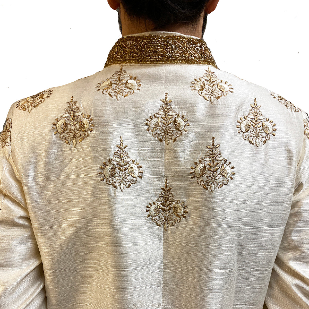 YD Ivory Crest Sherwani - Vintage India NYC