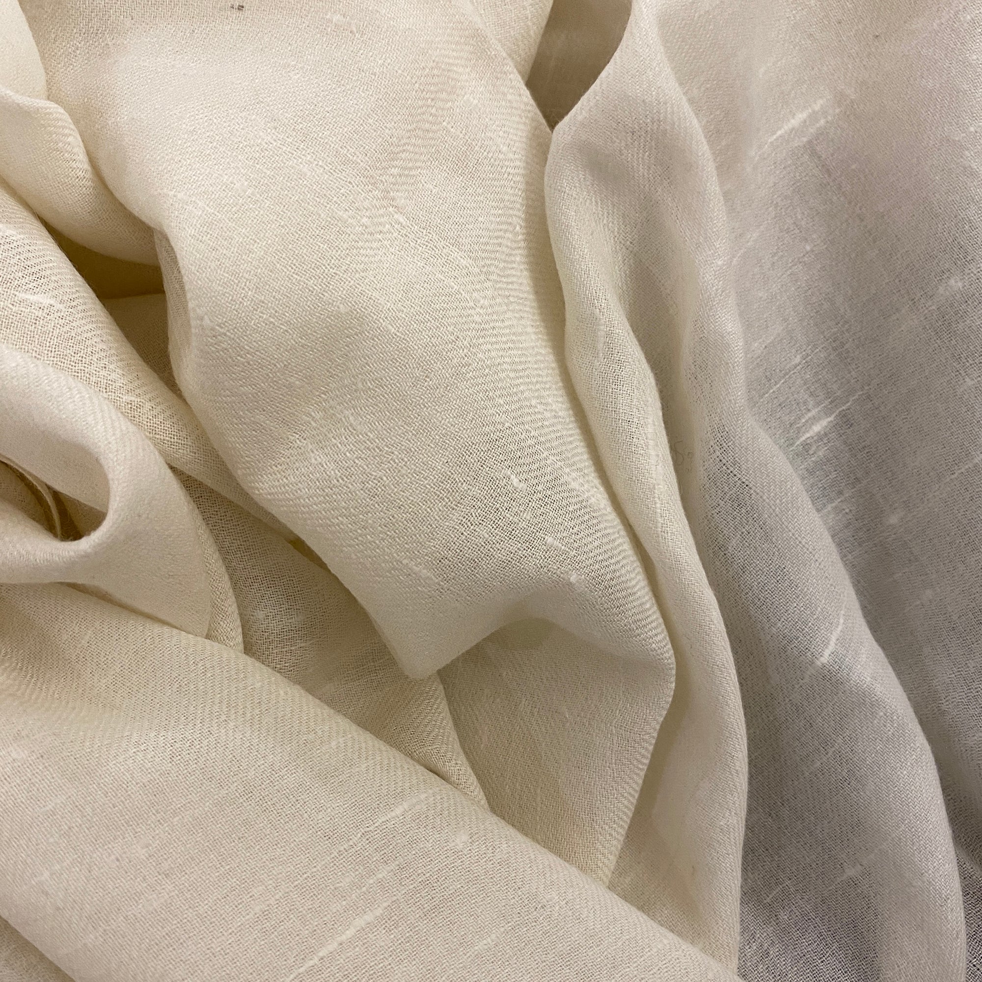 Ivory Gents Shawl - Vintage India NYC