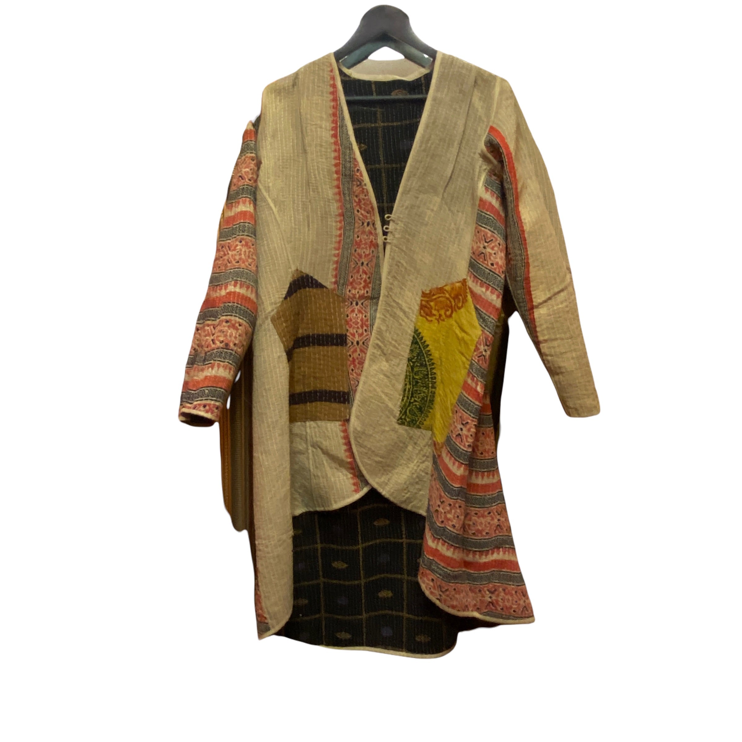 Long Kantha Coat-13 Styles - Vintage India NYC