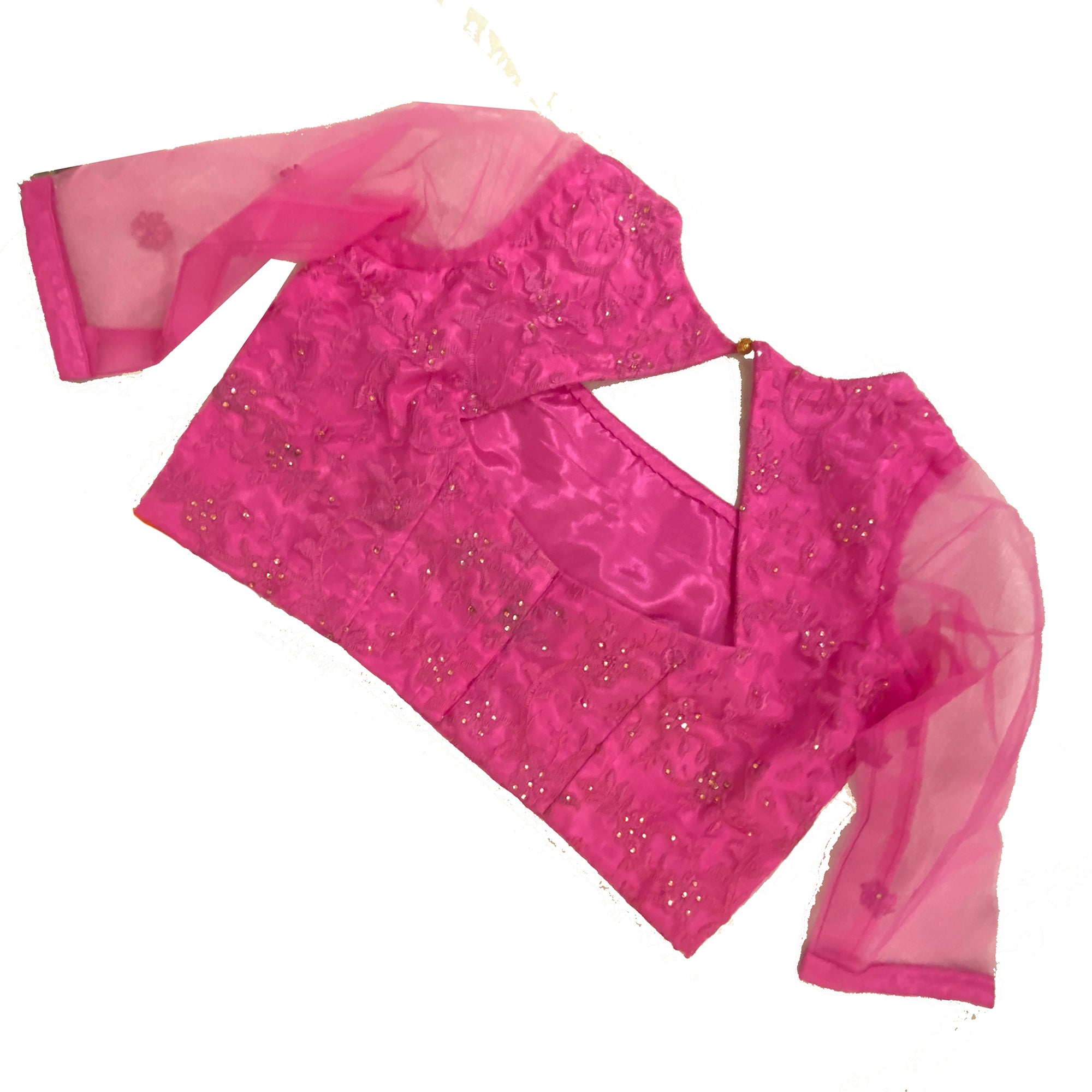 Fuchsia Choli Blouse - Vintage India NYC