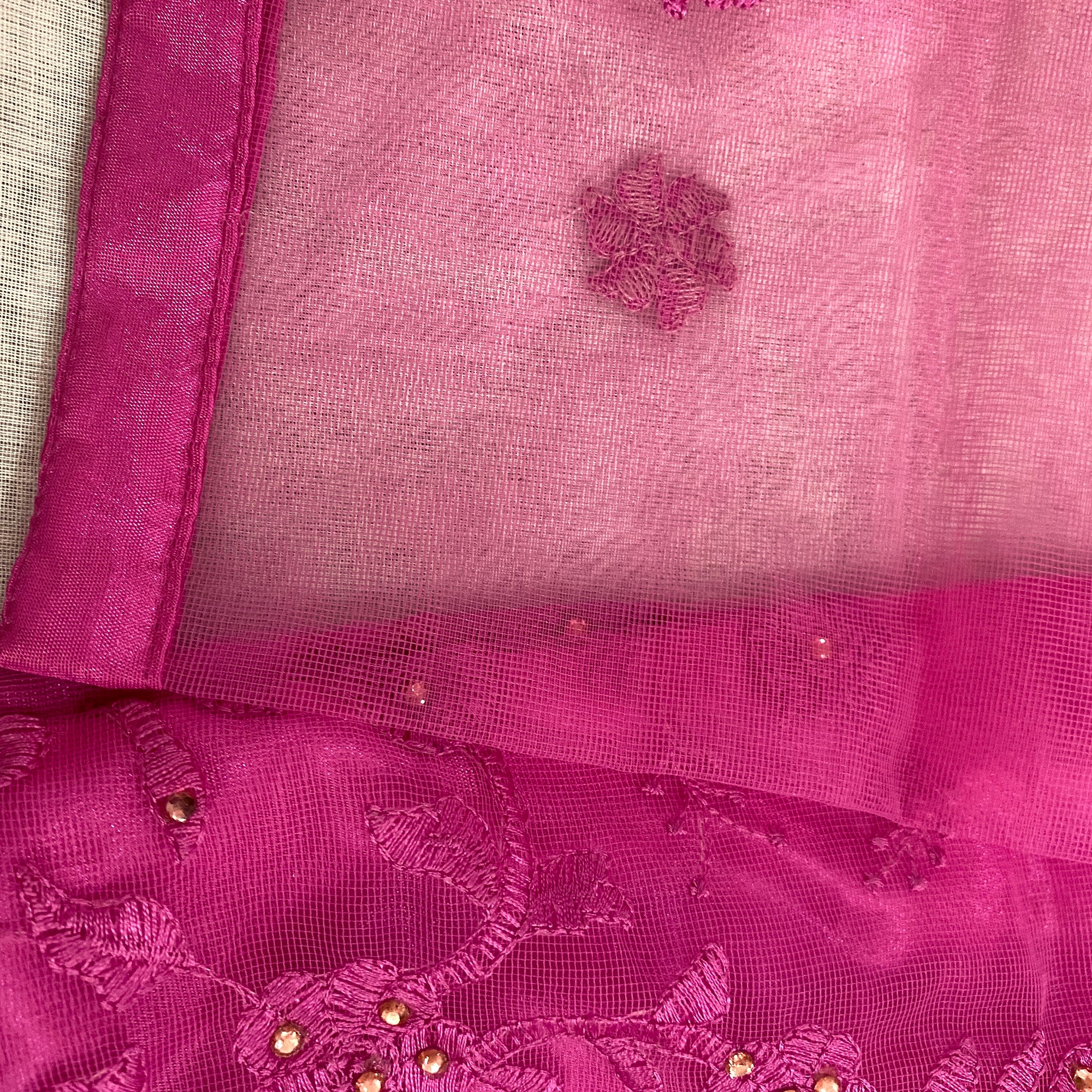 Fuchsia Choli Blouse - Vintage India NYC