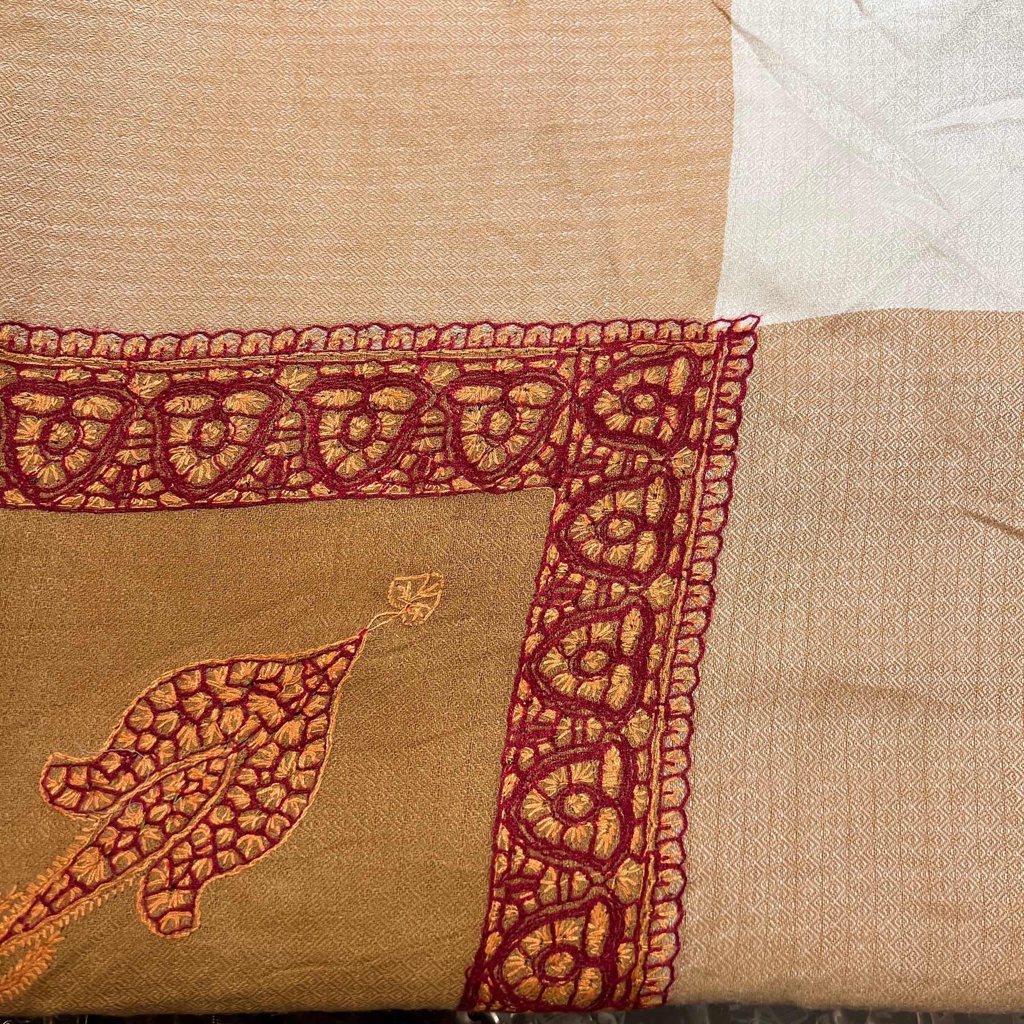 YD Kashmiri Embroidered Scarves - Various Colors - Vintage India NYC