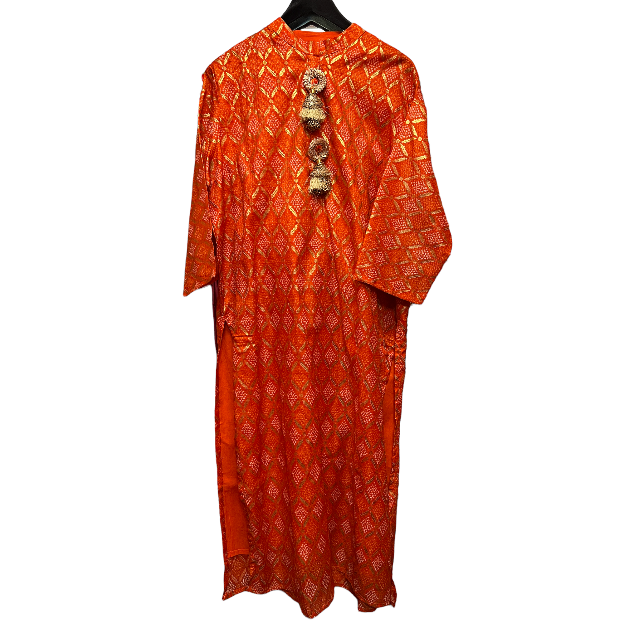 Plus Size Kota Cotton Silk Kurta w Dupatta - Vintage India NYC