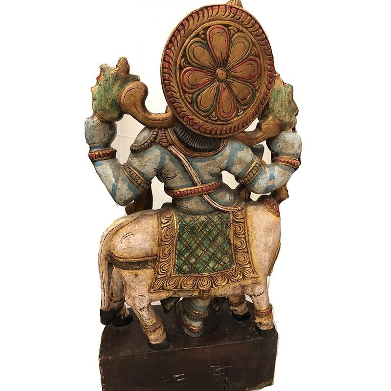 SE Hand Carved Painted Krishna 1500 - Vintage India NYC