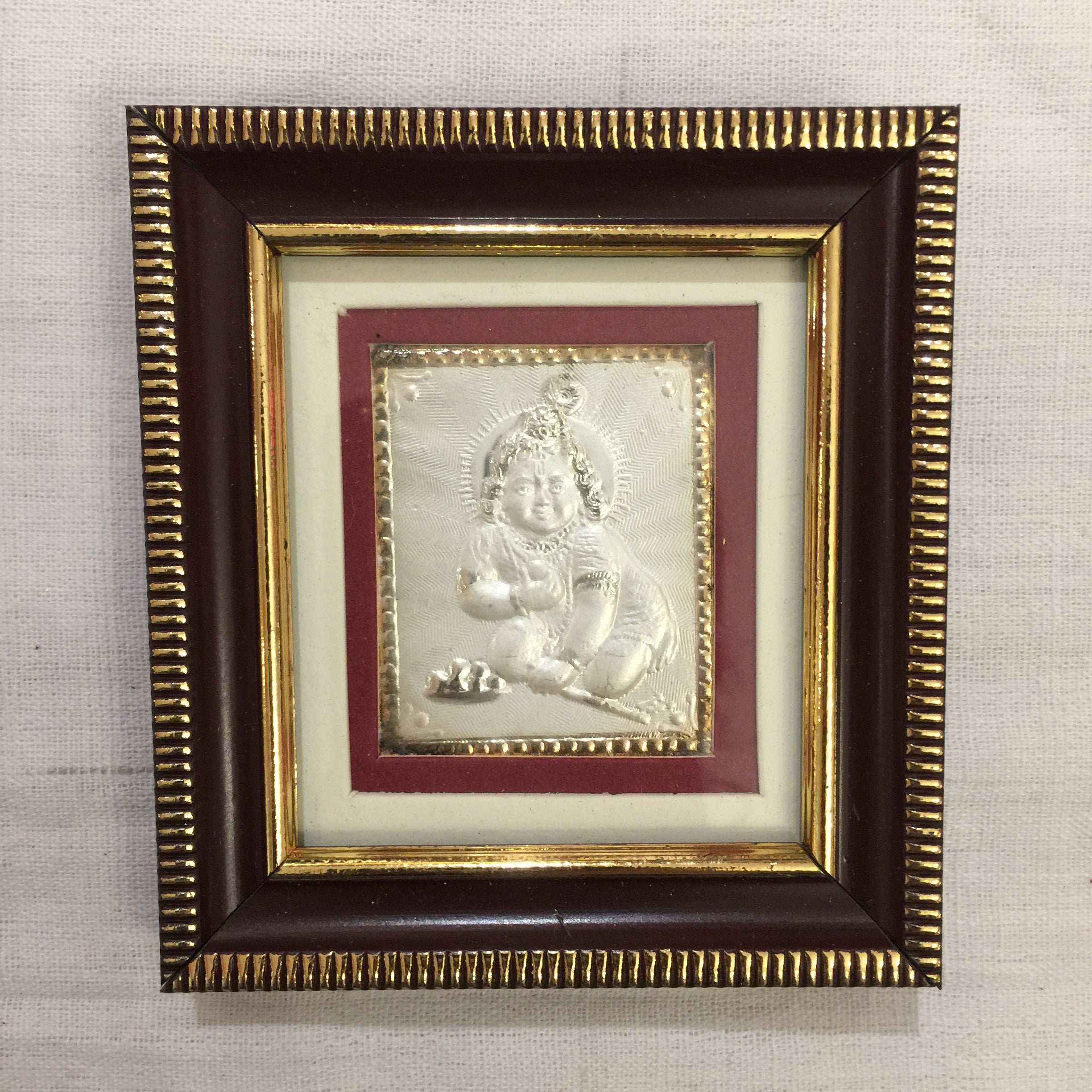 Hindu God & Goddess Religious Silver Frames AUJ Silver (.999) 51 - Vintage India NYC