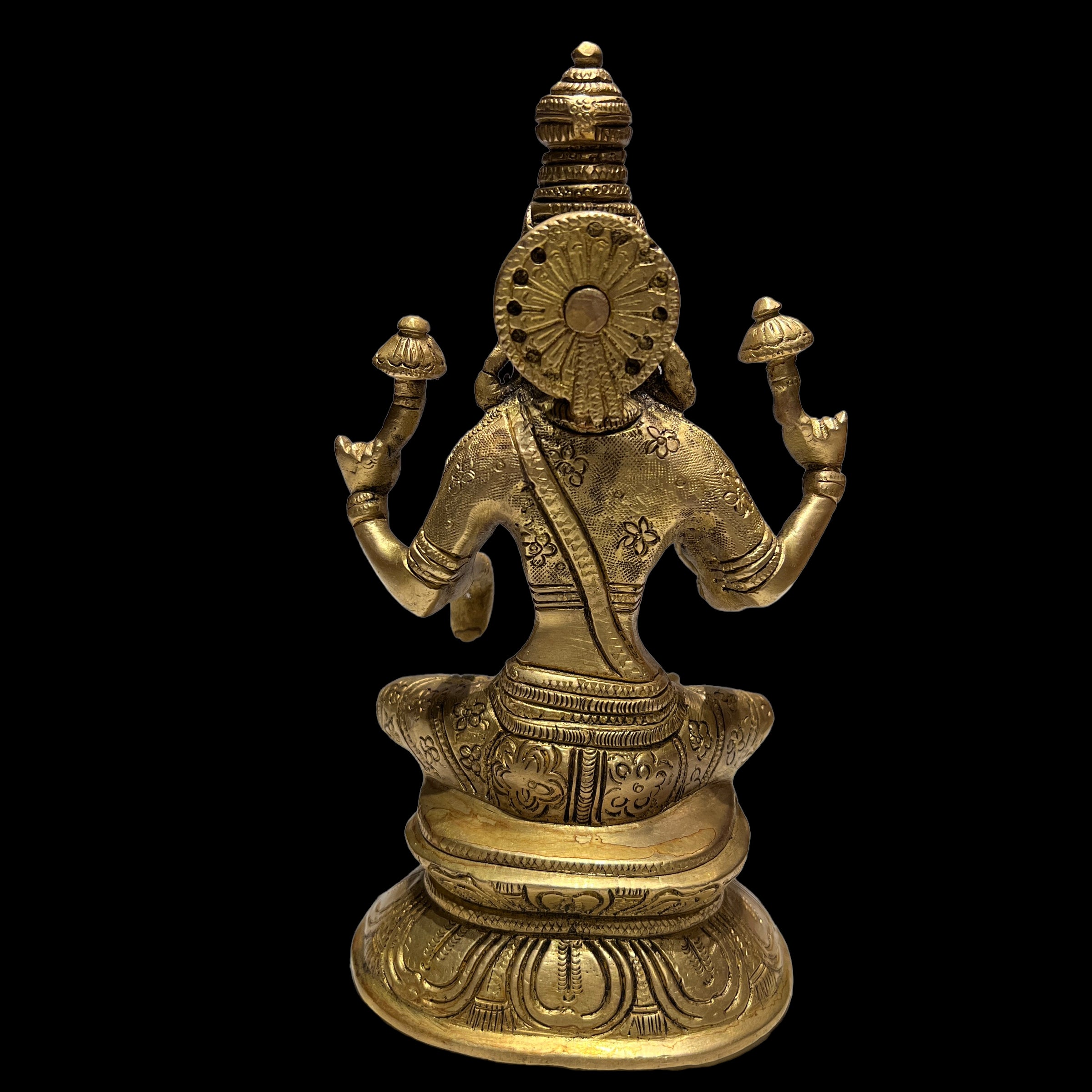 GM Brass Lakshmi 1586-8.5 in - Vintage India NYC