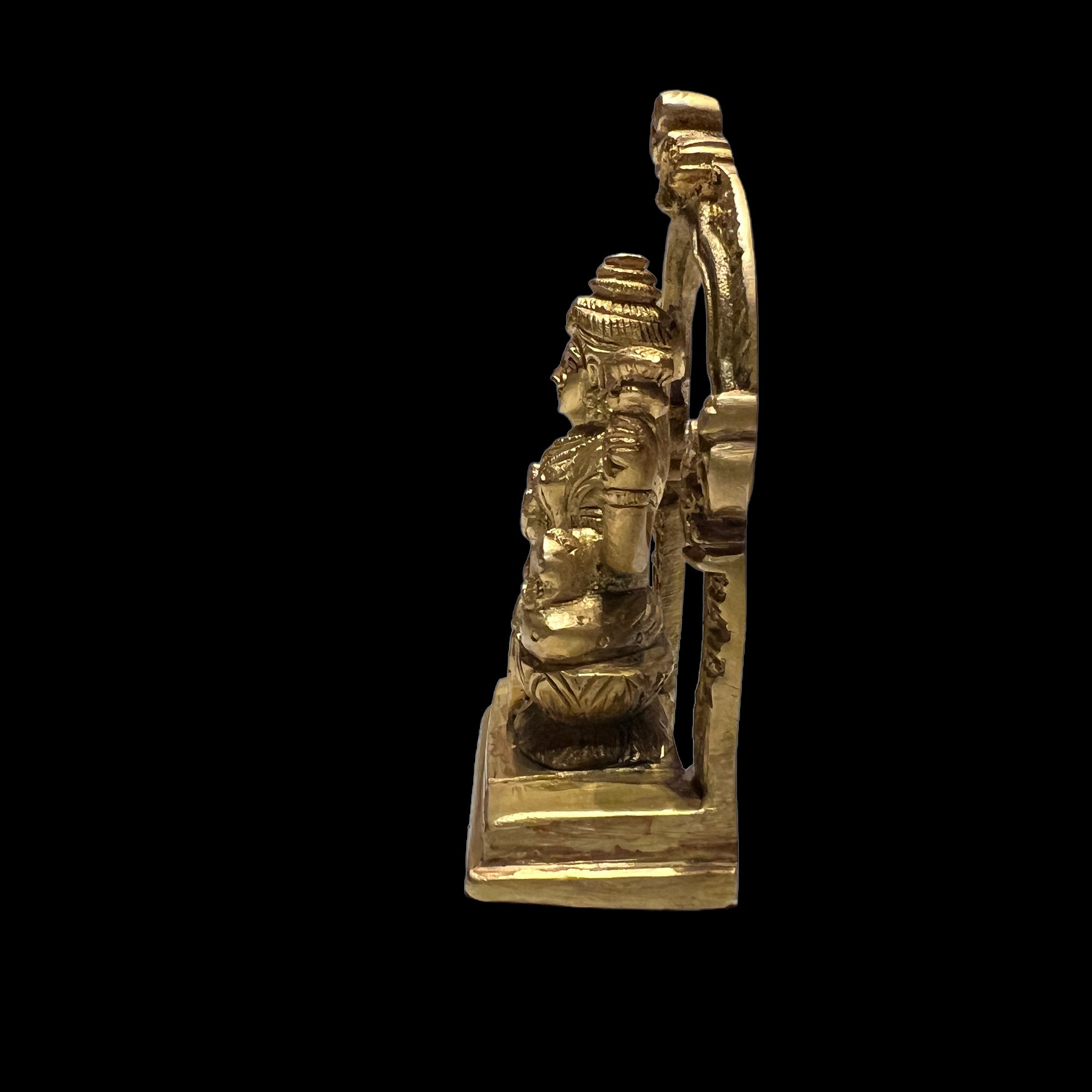 GM Brass Lakshmi 350- 4 in - Vintage India NYC