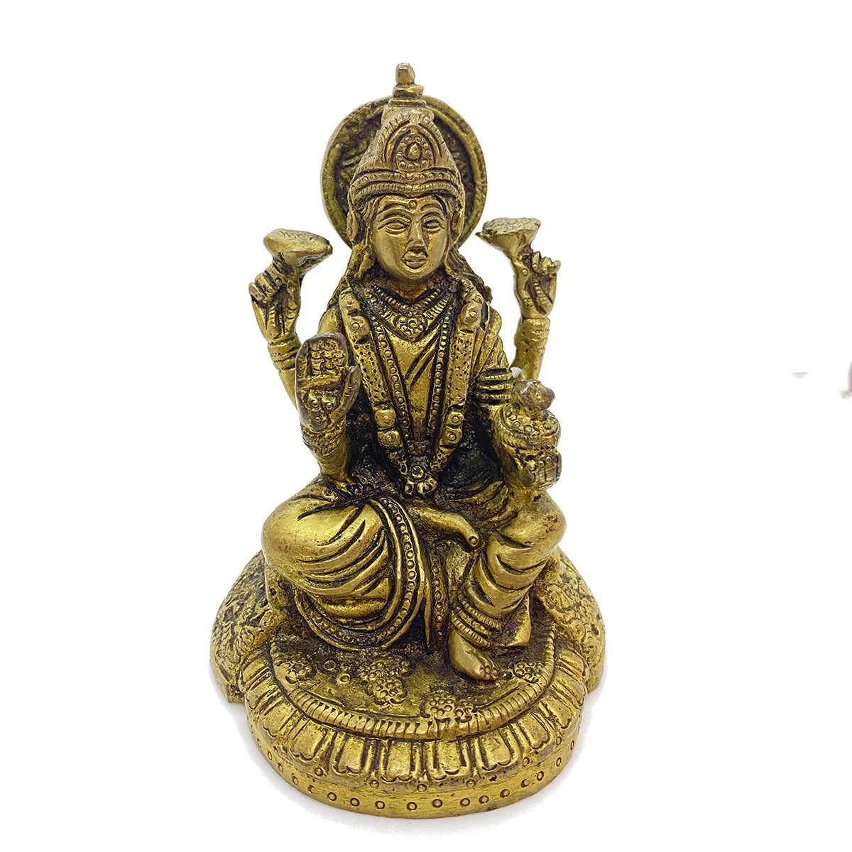 GM Brass Lakshmi 4.5 in - Vintage India NYC