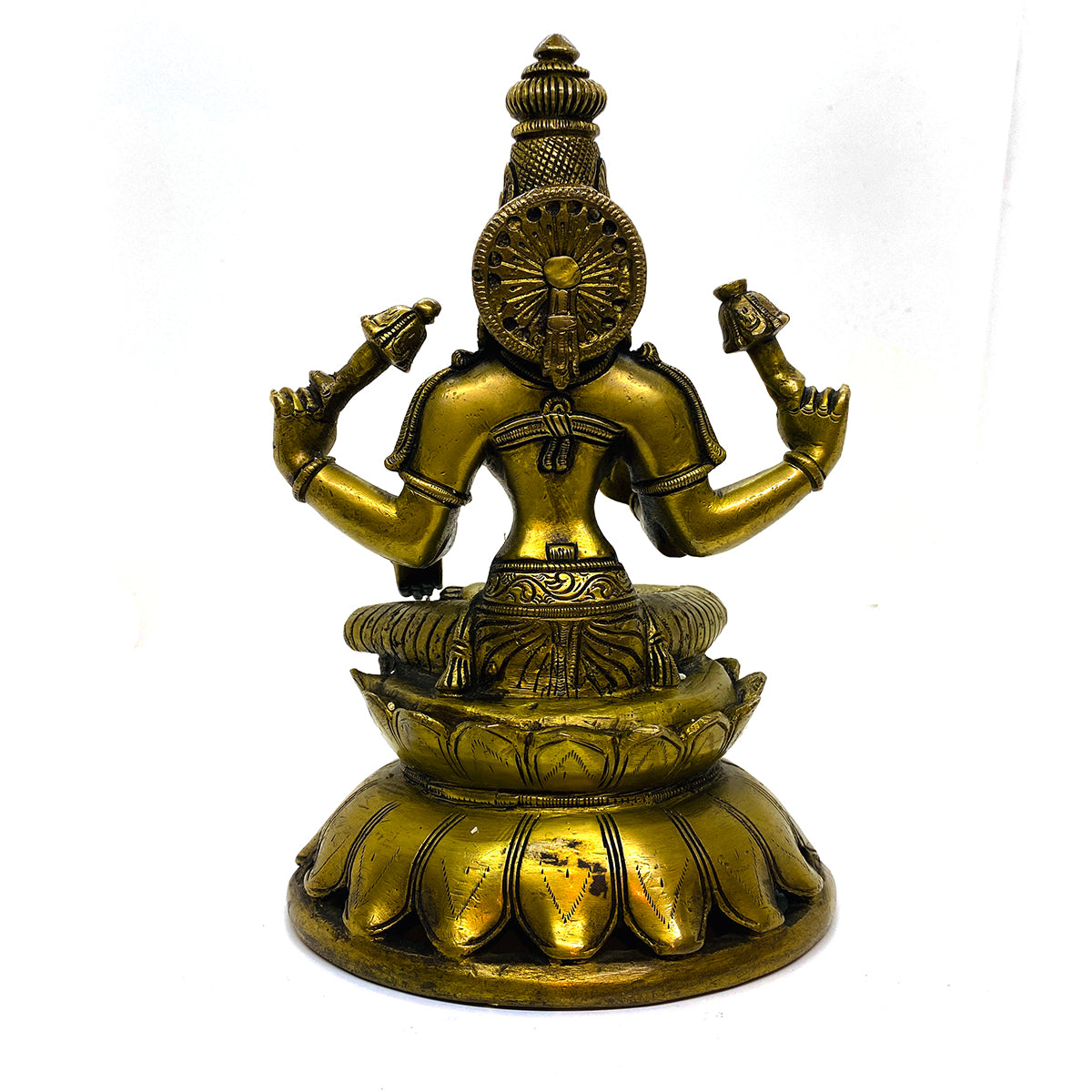 GM Brass Lakshmi 8.5 in - Vintage India NYC