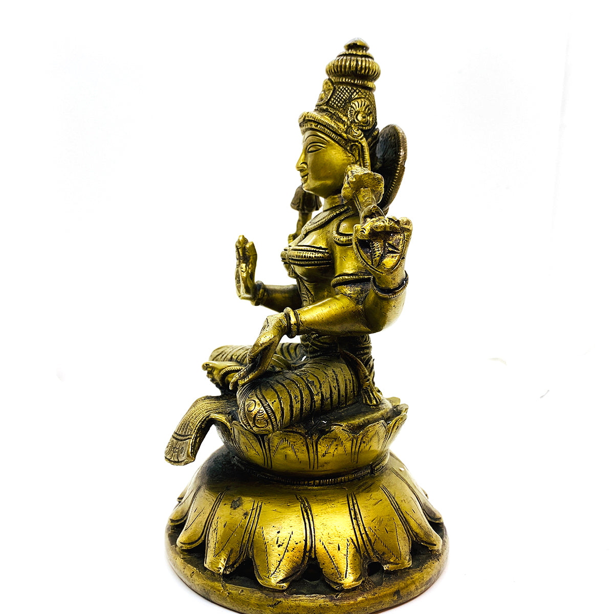 GM Brass Lakshmi 8.5 in - Vintage India NYC