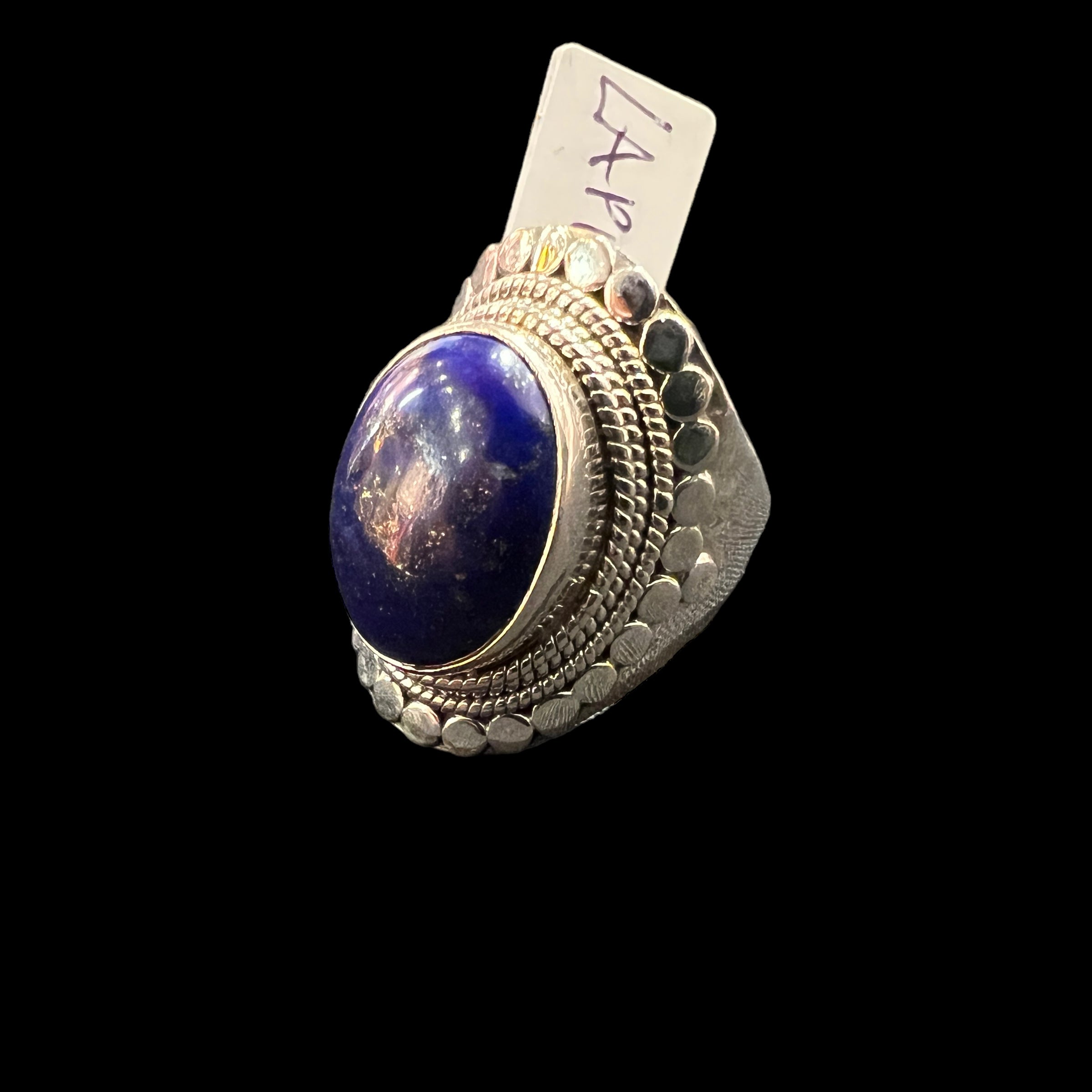 CT Medium Silver Stone Rings 3 - Vintage India NYC