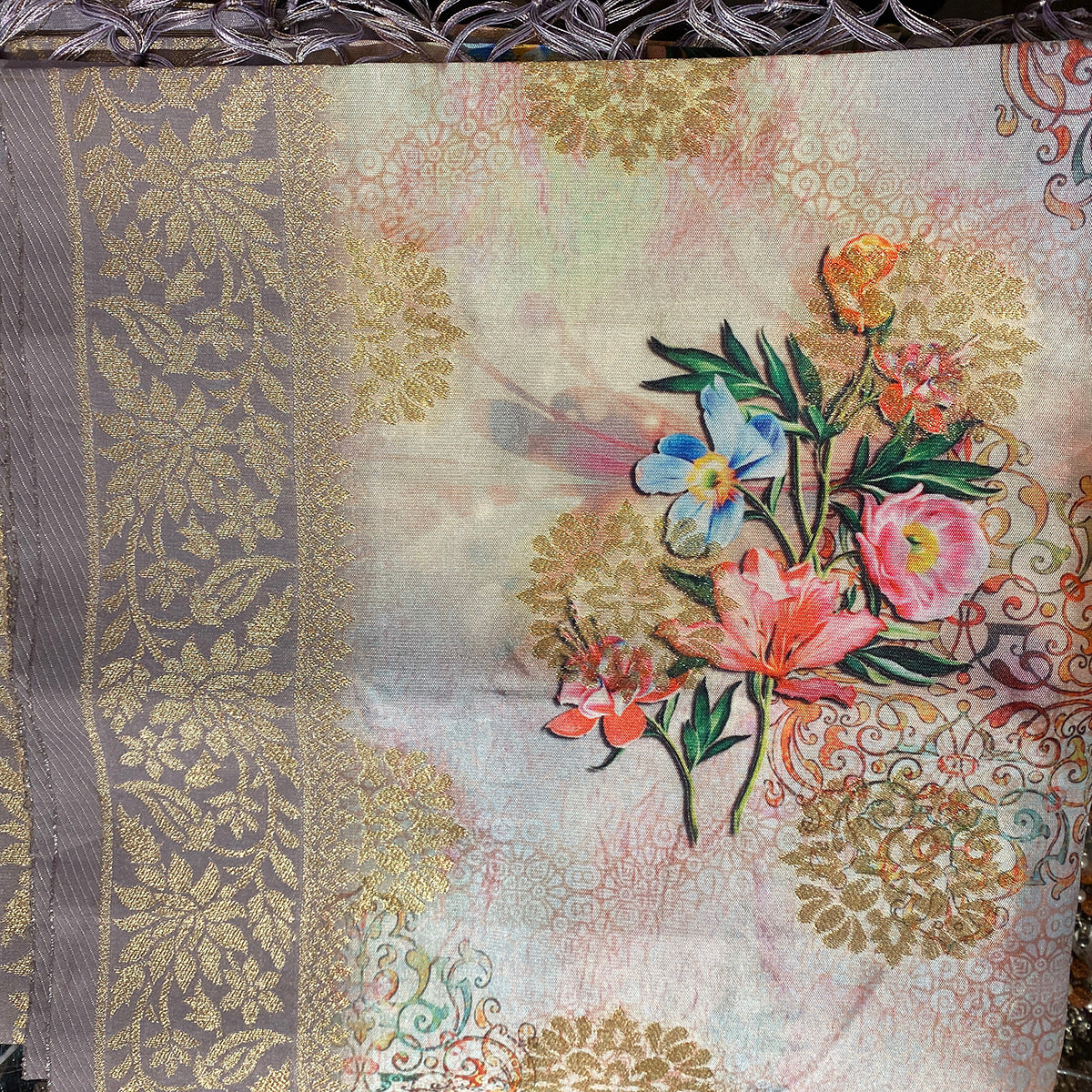 IE Floral Scarf-3 colors - Vintage India NYC