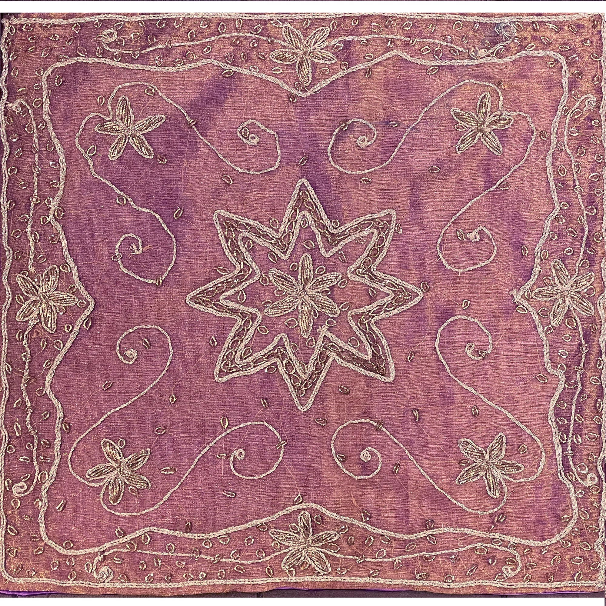 Hand Zardozi Silk Pillow Covers-7 Colors - Vintage India NYC