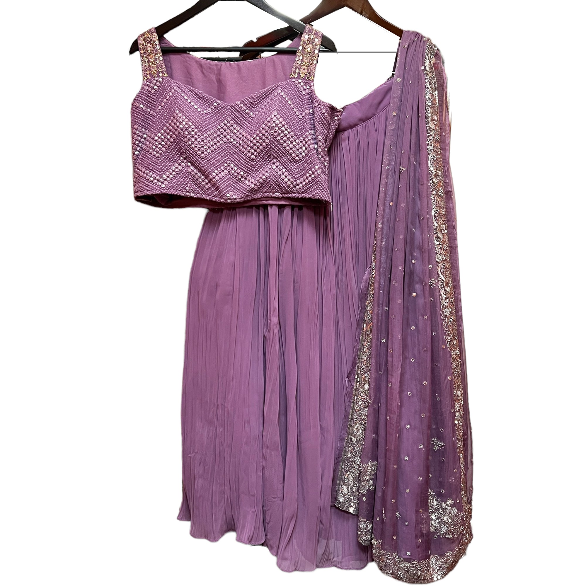 YD Lavender Lehenga Set - Vintage India NYC