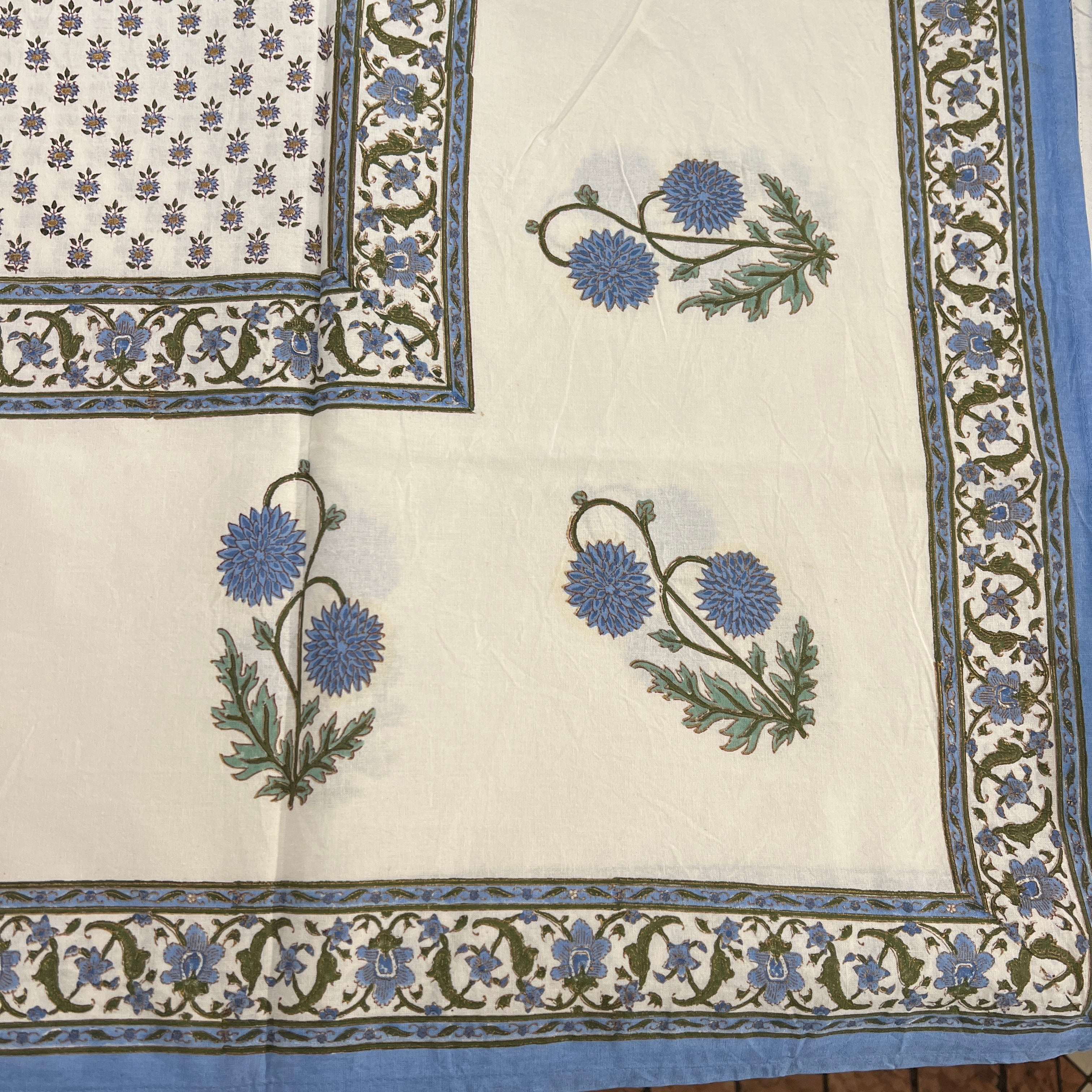 LH Twin Floral Small Print Bedcover - Vintage India NYC