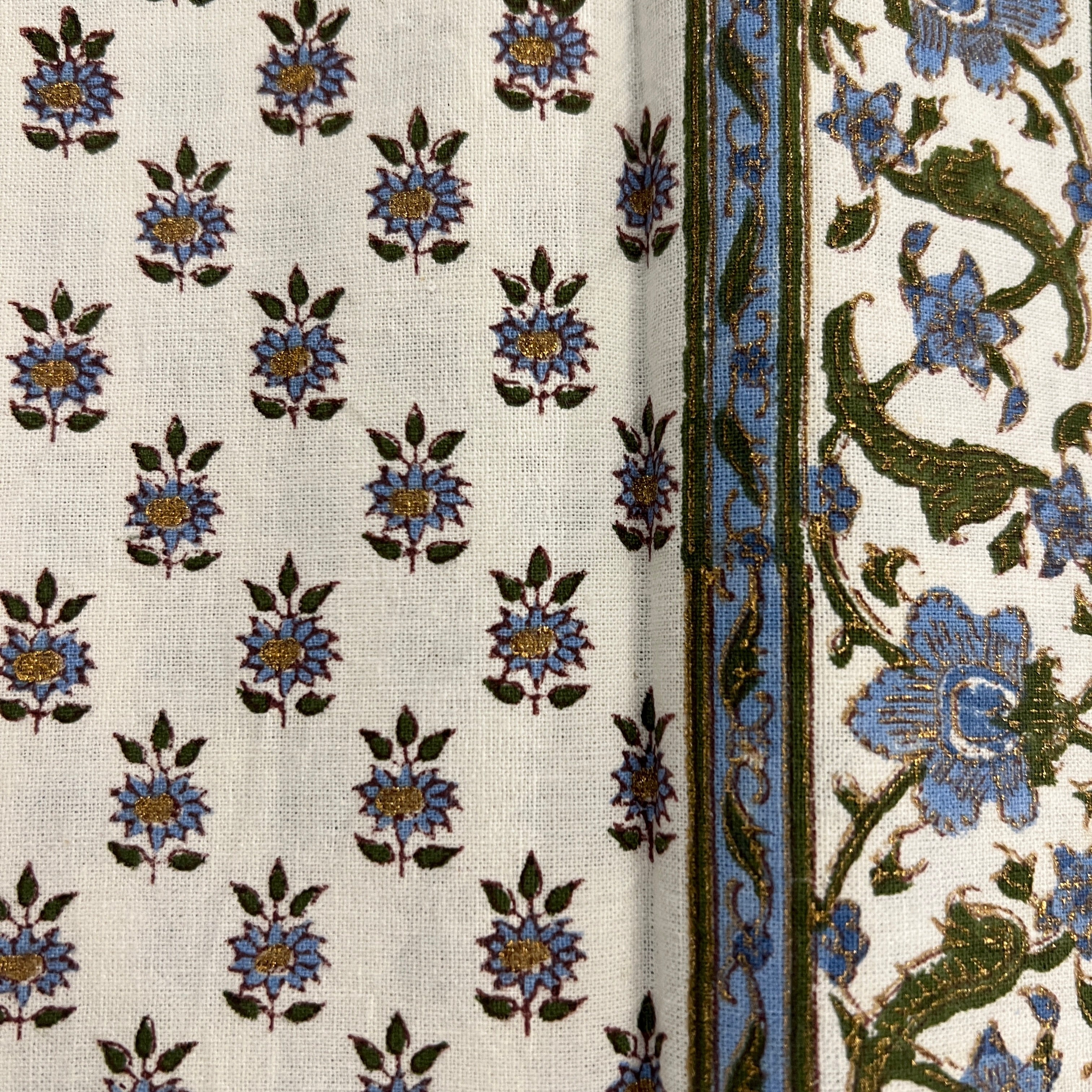 LH Twin Floral Small Print Bedcover - Vintage India NYC