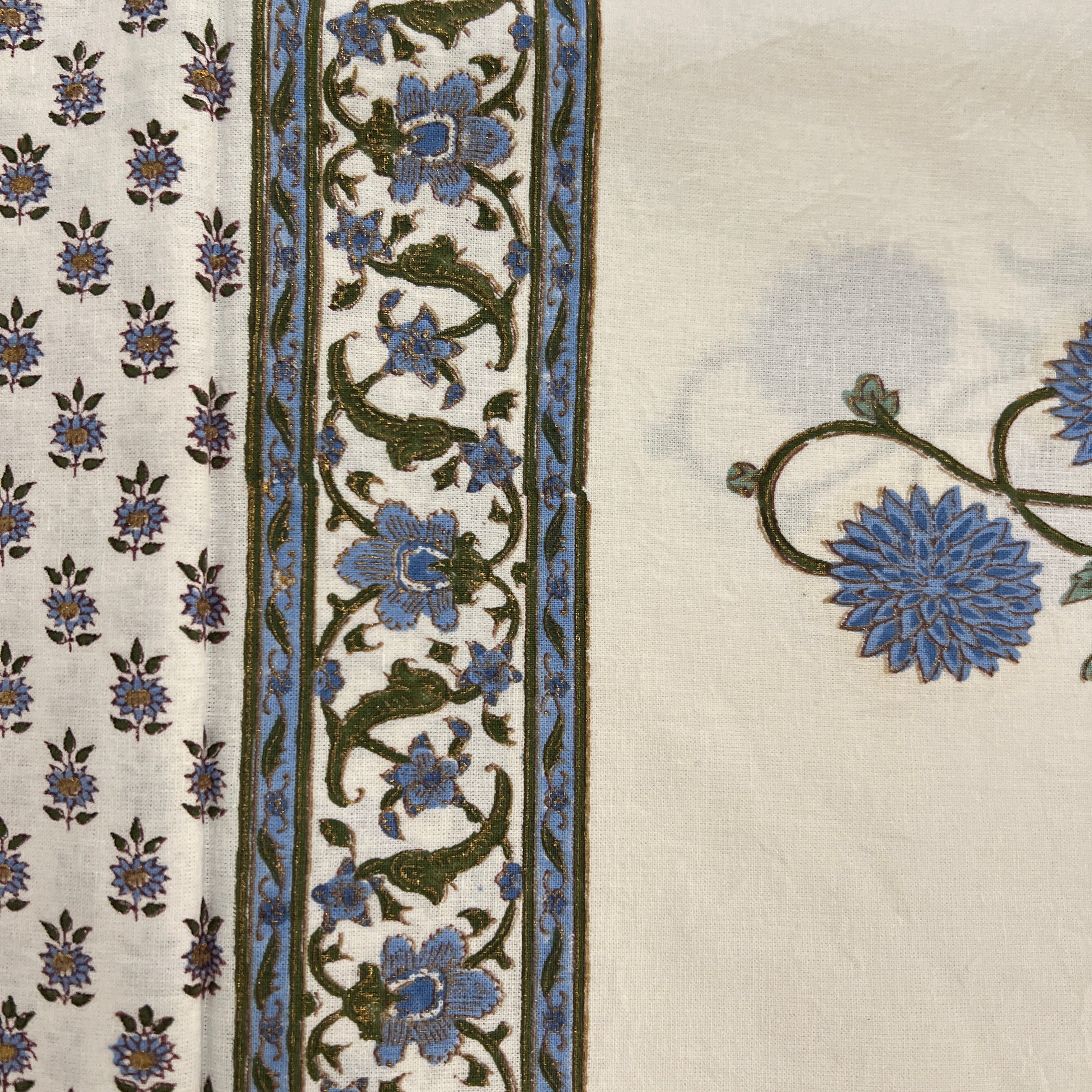 LH Twin Floral Small Print Bedcover - Vintage India NYC