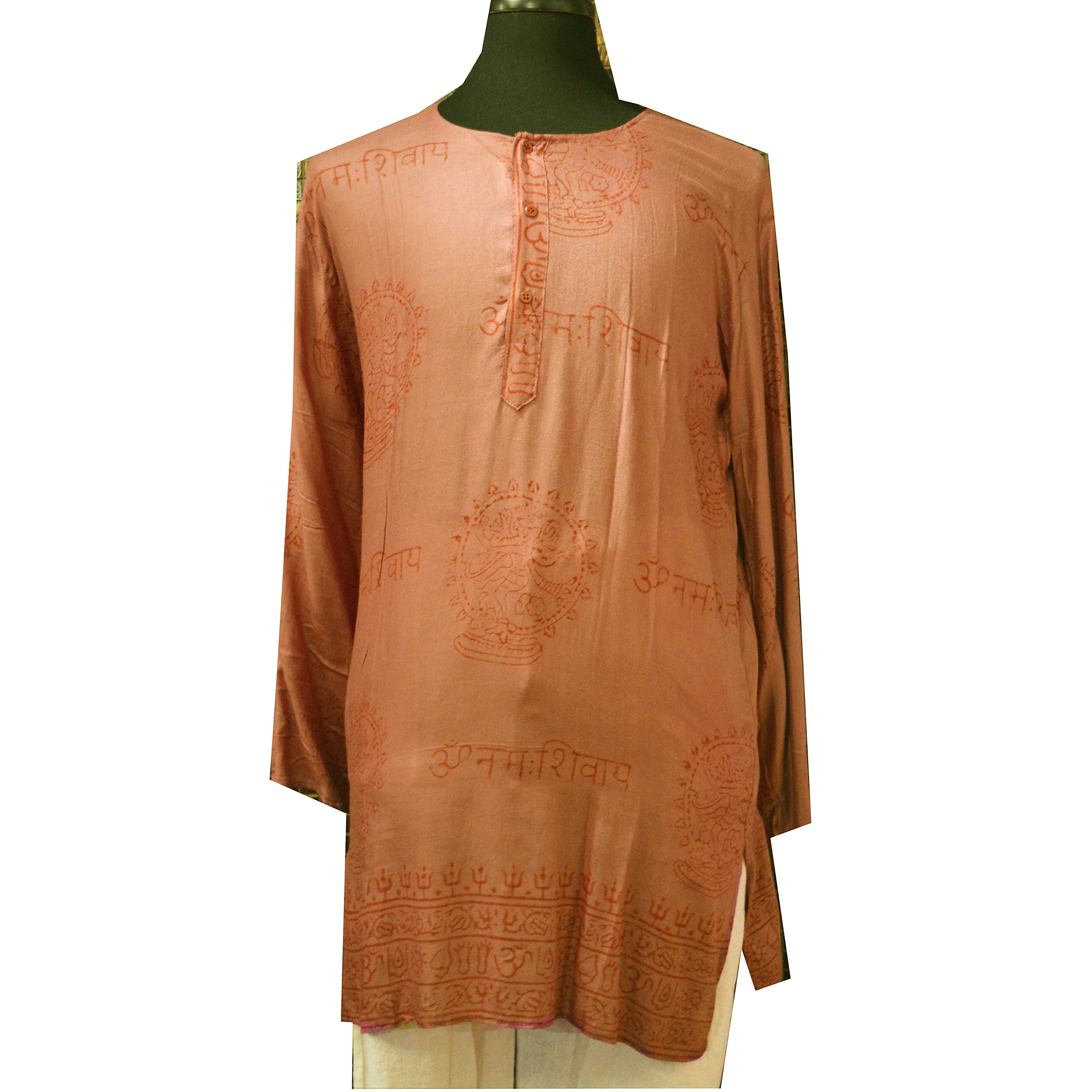 Om print shirt - Vintage India NYC