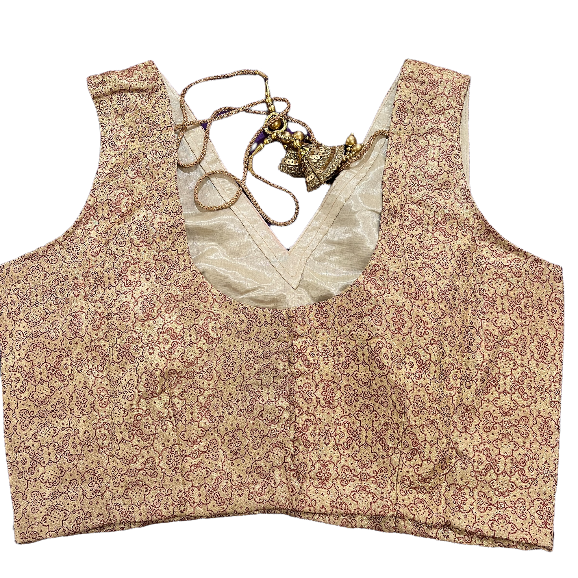 Brocade Saree Blouses-Size 36 - Vintage India NYC