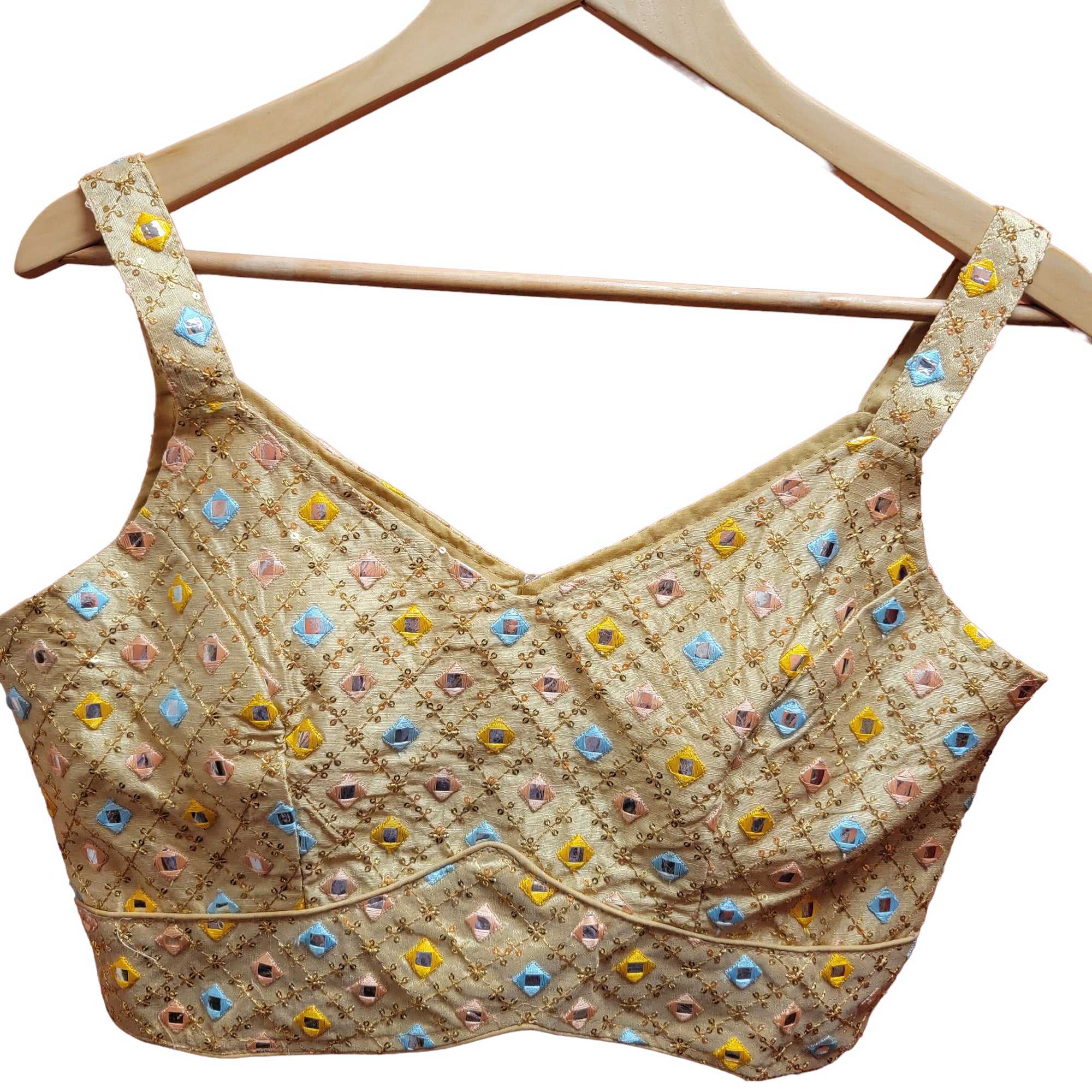 Mirrored Choli Blouse- Many Colors - Vintage India NYC