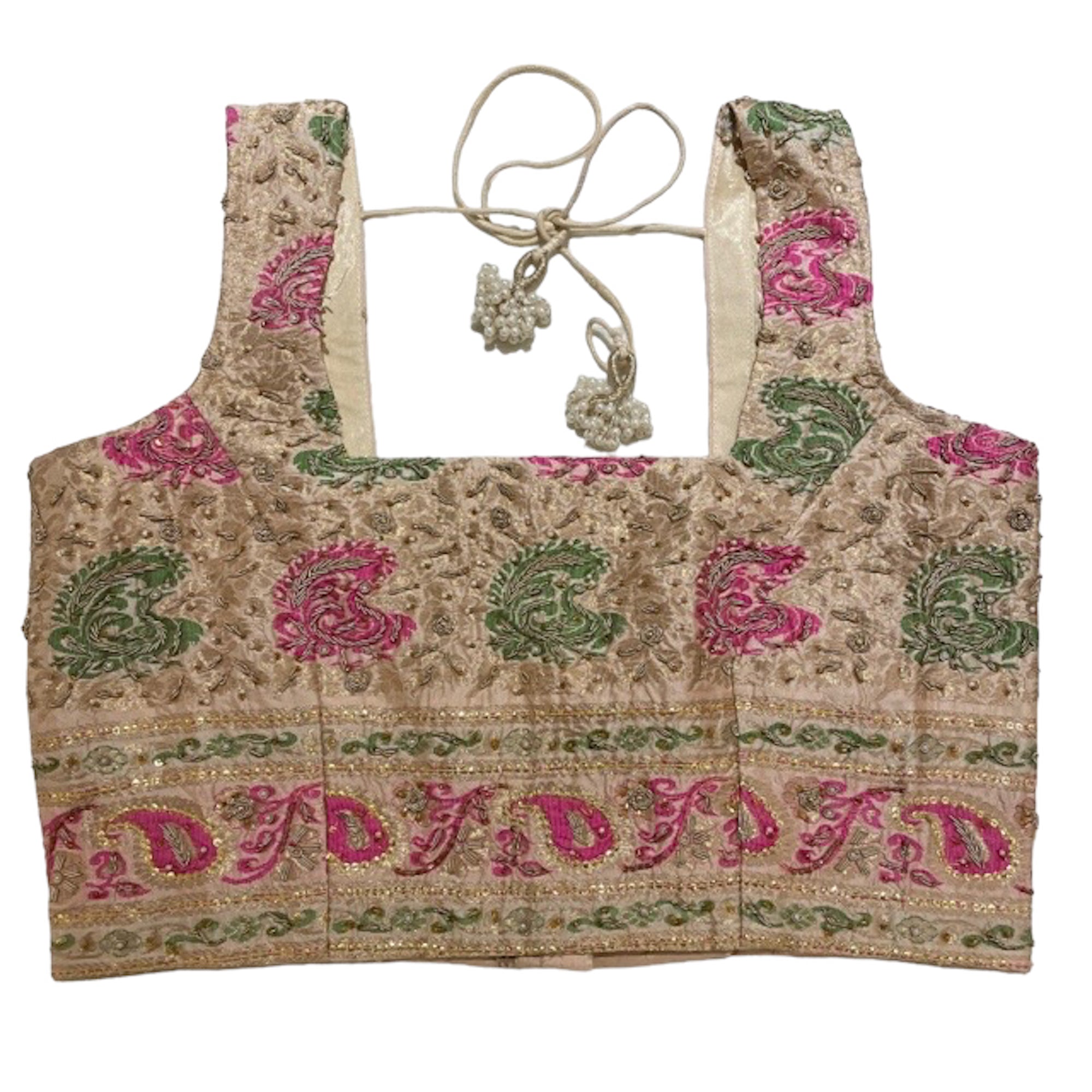 Brocade Saree Blouses-Size 36 - Vintage India NYC