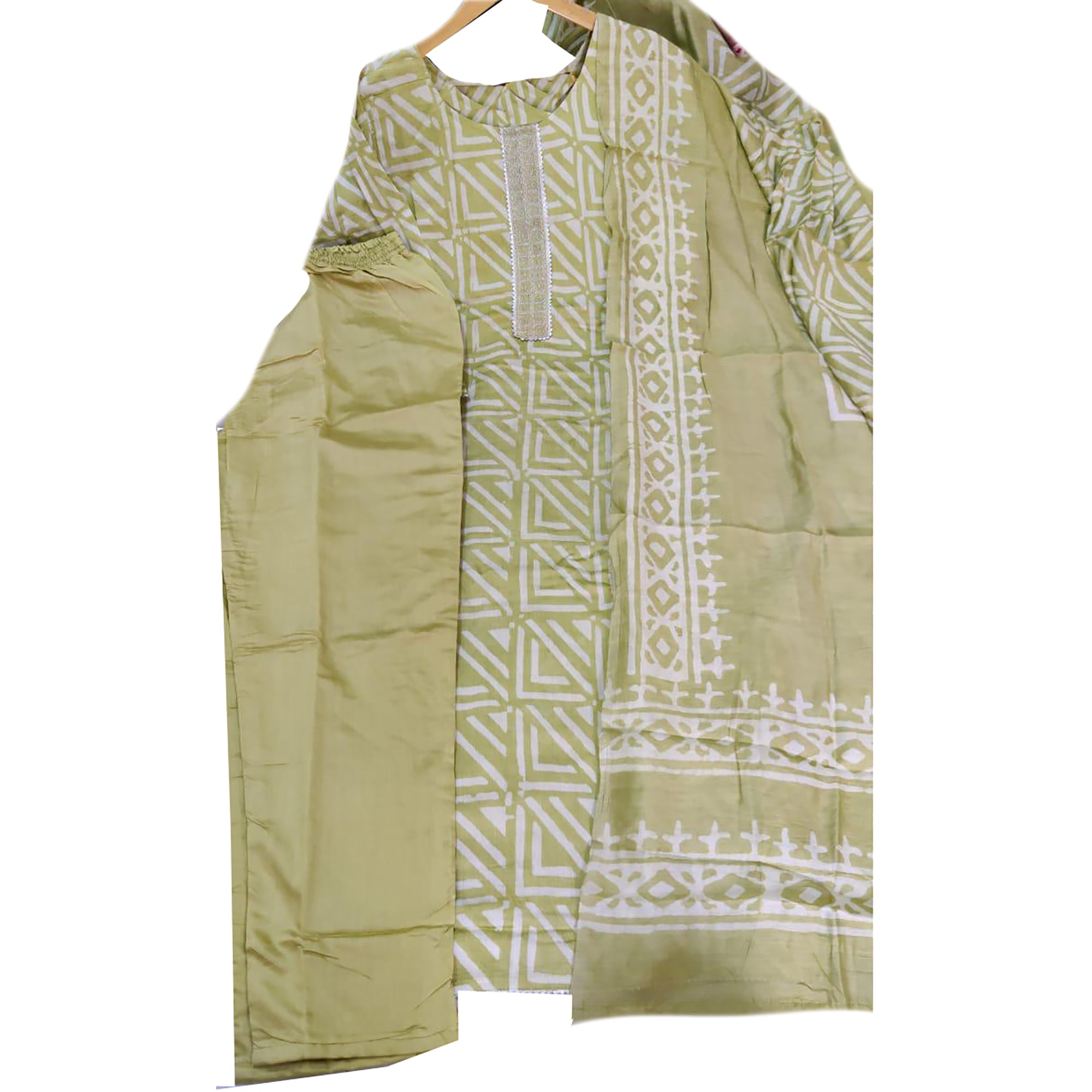 SH Light Green Kurta Set - Vintage India NYC