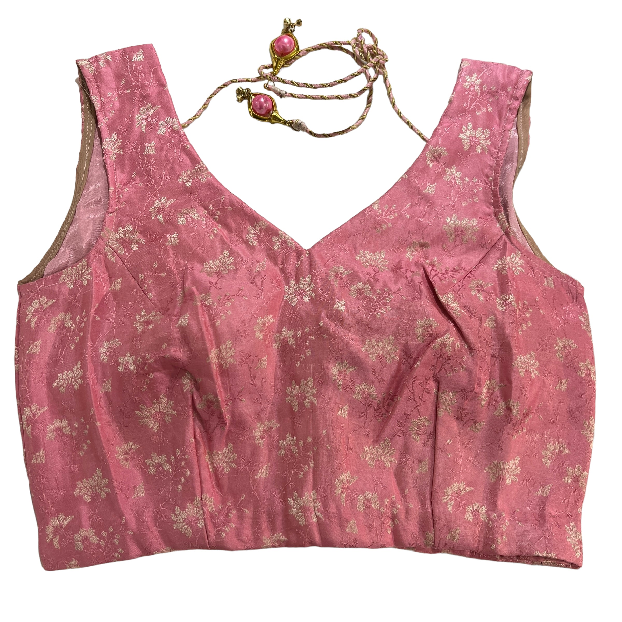 Brocade Saree Blouses-Size 30 - Vintage India NYC