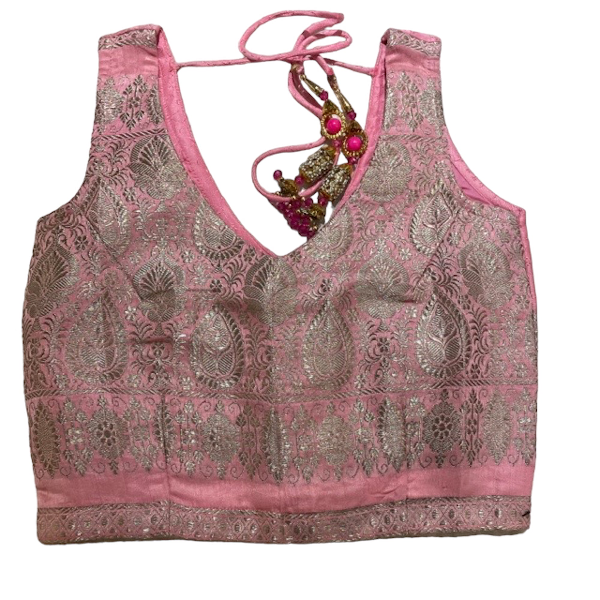 Brocade Saree Blouses-Size 30 - Vintage India NYC