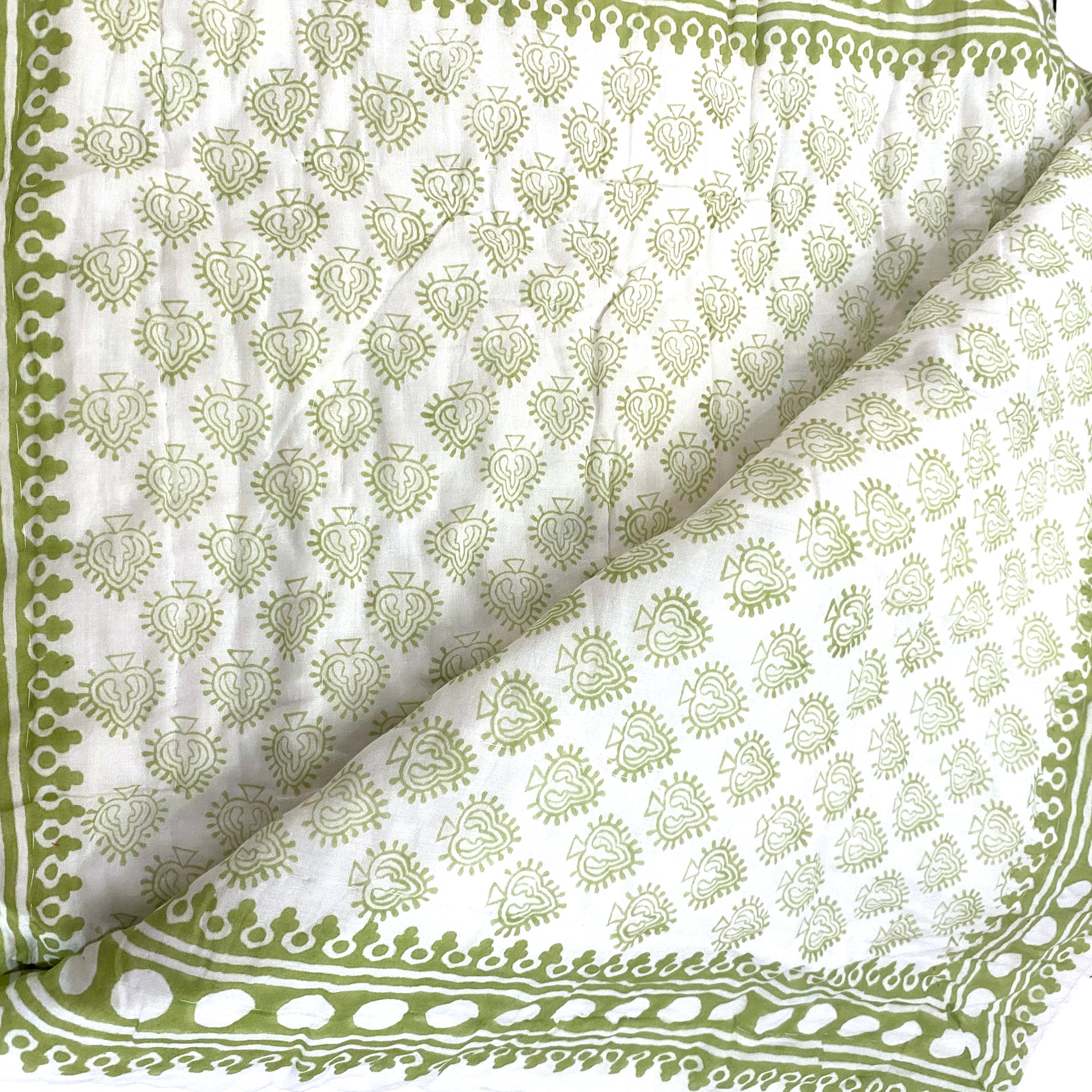 SOM Hand Block Print Quilt-Twin - Vintage India NYC