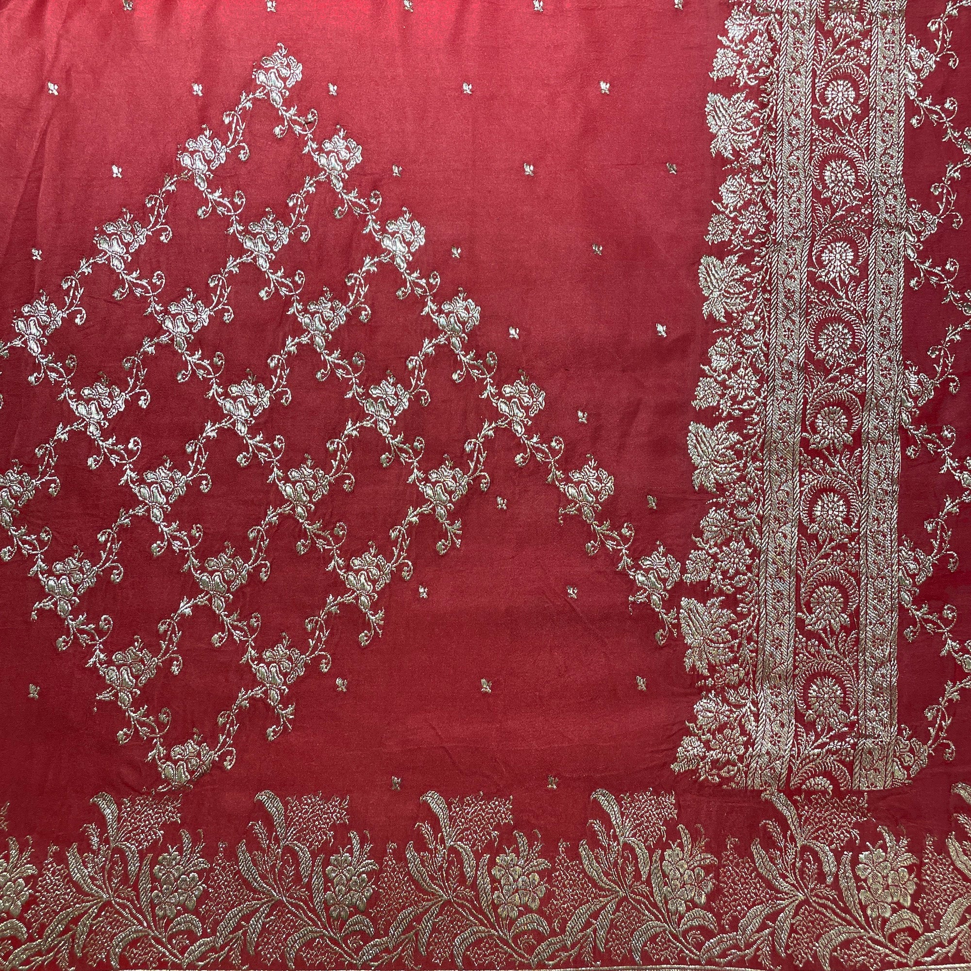 Vintage Banarasi Saree w Blouse Piece-801 - Vintage India NYC
