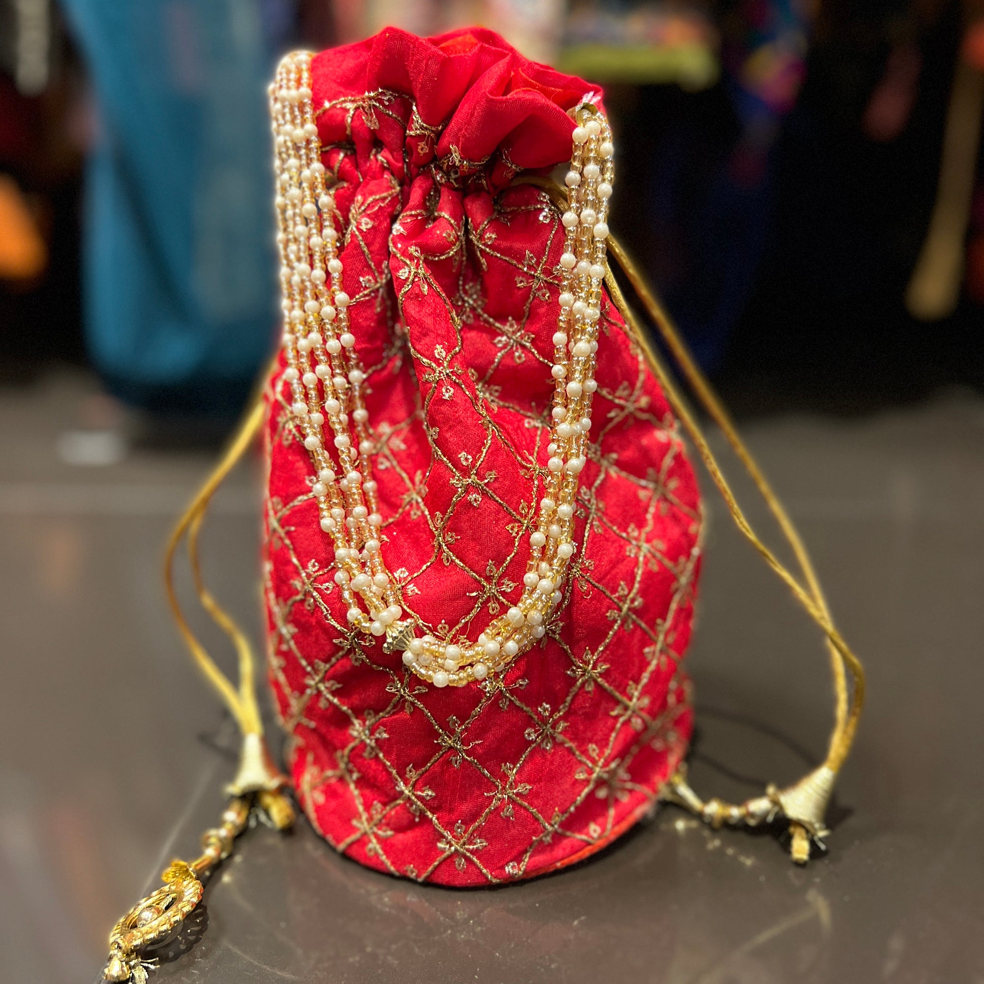DT Diamond Potli Bags - Vintage India NYC