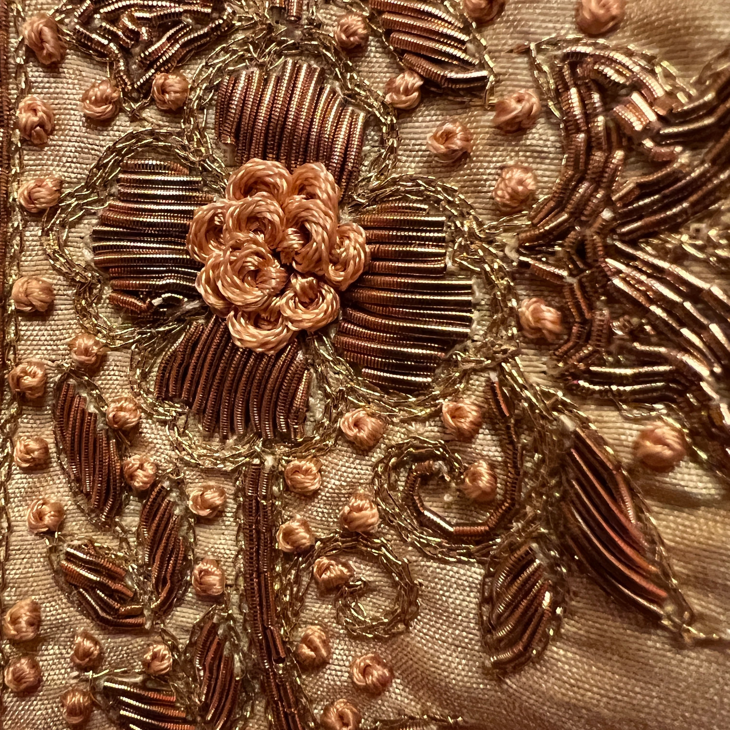 Long Gold Choli Blouse with Heavy Zardosi Embroidery - Vintage India NYC