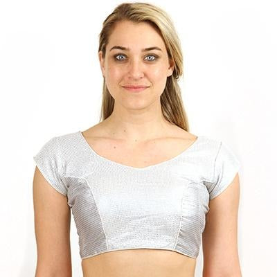 Silver crop top - Vintage India NYC