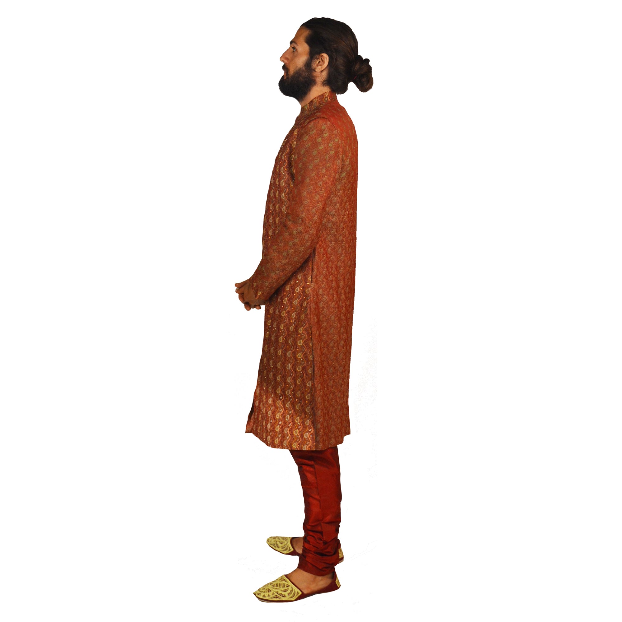 Vintage Light Maroon Sherwani - Vintage India NYC