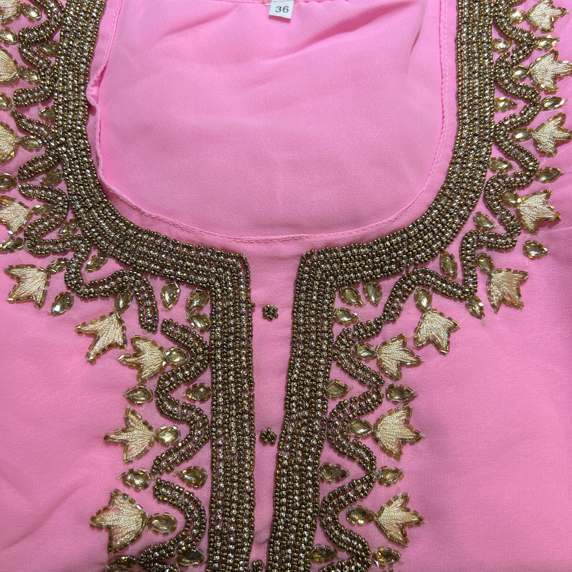 DT Georgette Kurti Size 40 - Vintage India NYC
