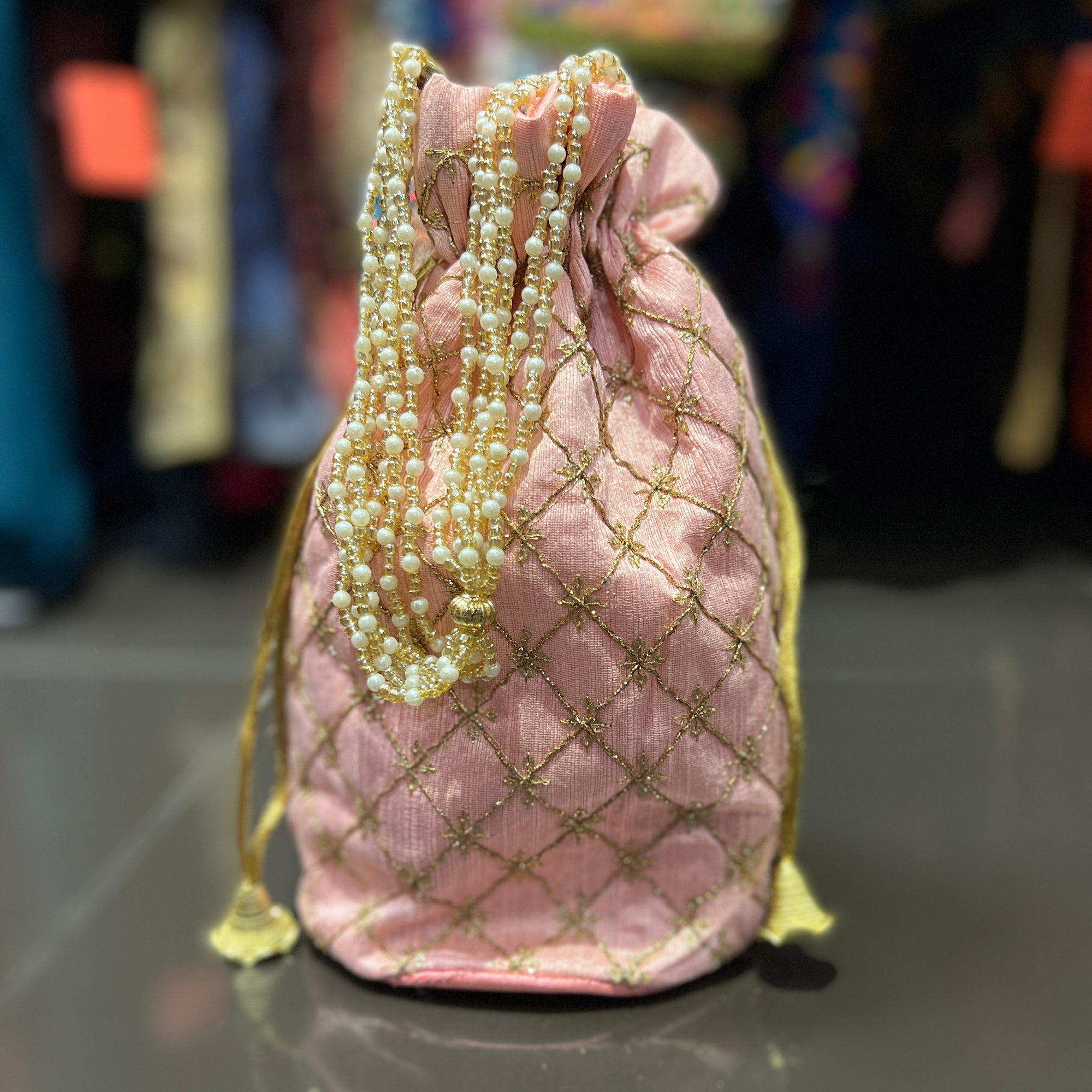 DT Diamond Potli Bags - Vintage India NYC