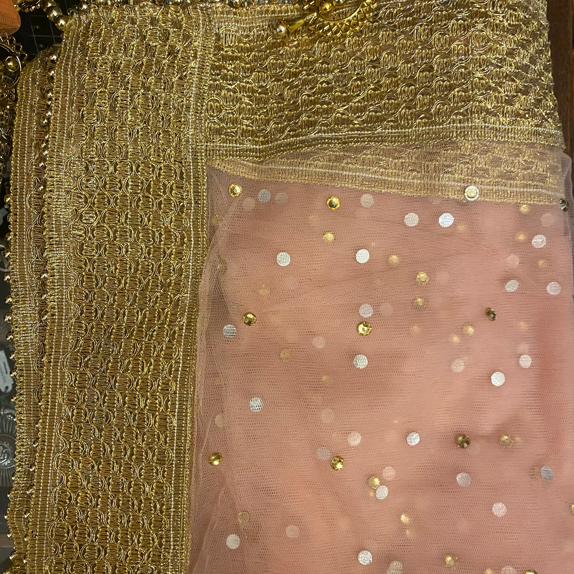 DT Stonework Dupatta - Vintage India NYC