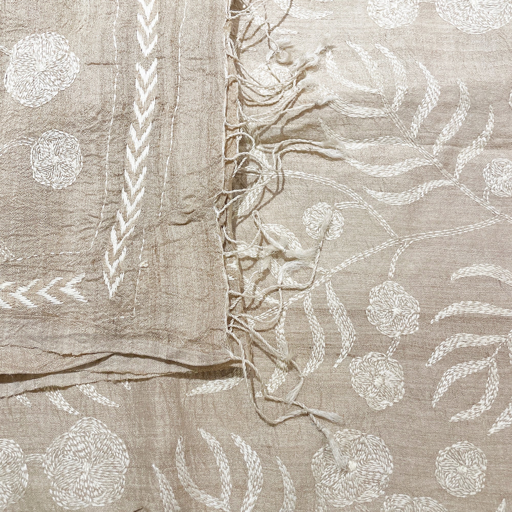Fine Silk Kantha Scarves-Various - Vintage India NYC