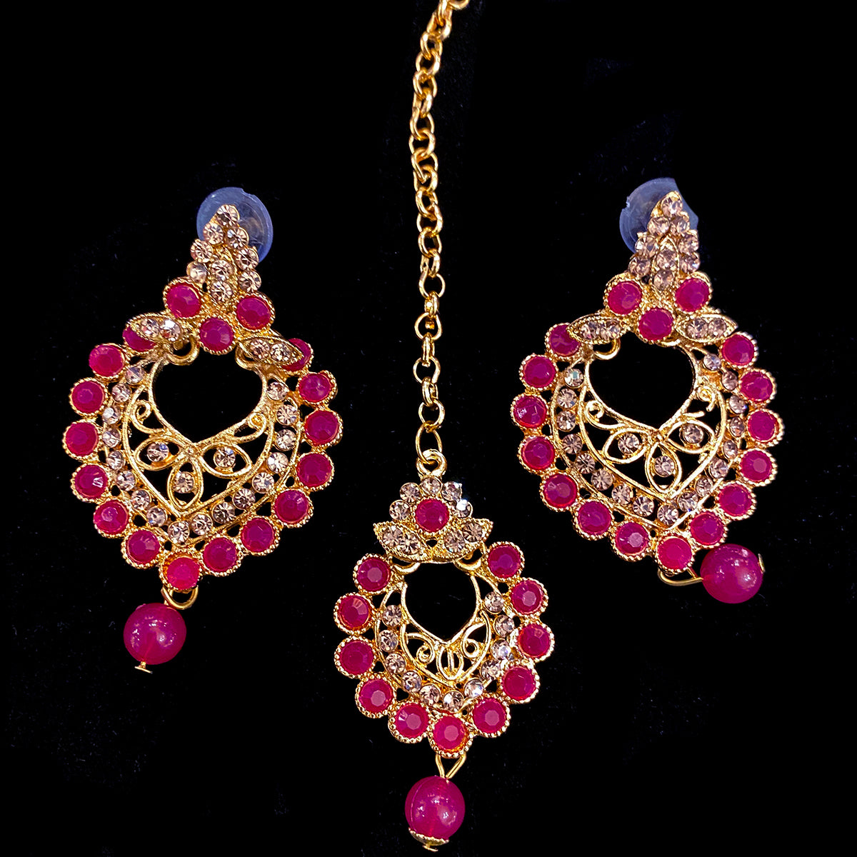Earrings & Tikka Set - Vintage India NYC