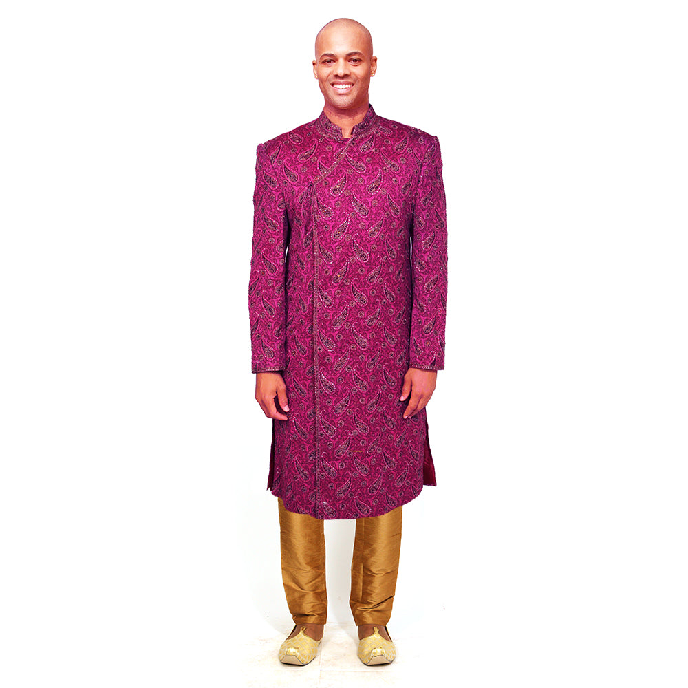 VM Magenta Sherwani - Vintage India NYC