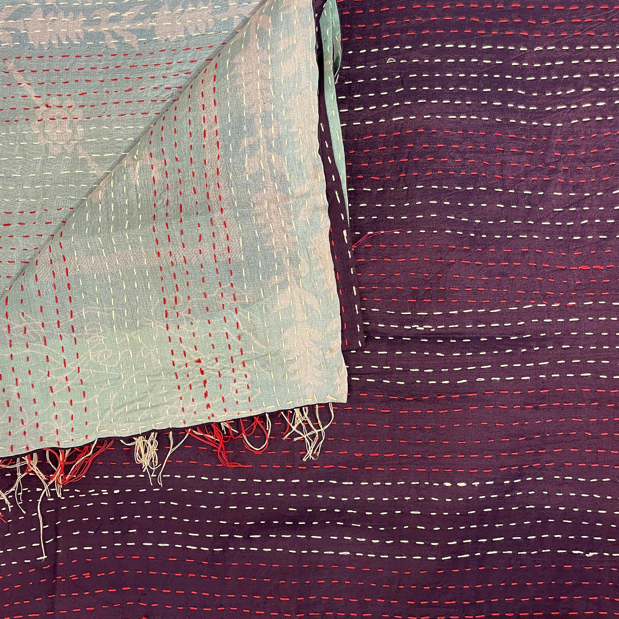 Silk Kantha Stoles - Vintage India NYC